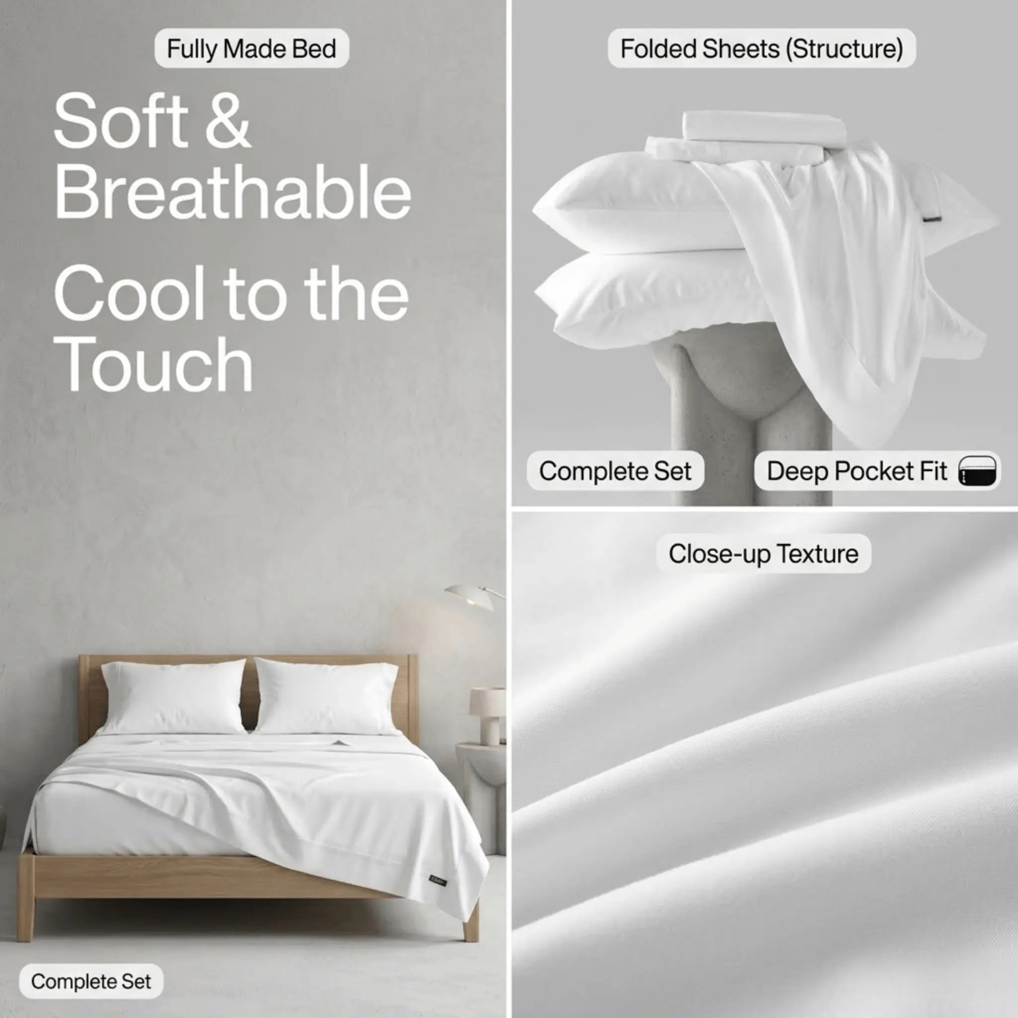 The Breathable Bamboo Bed Sheet Set