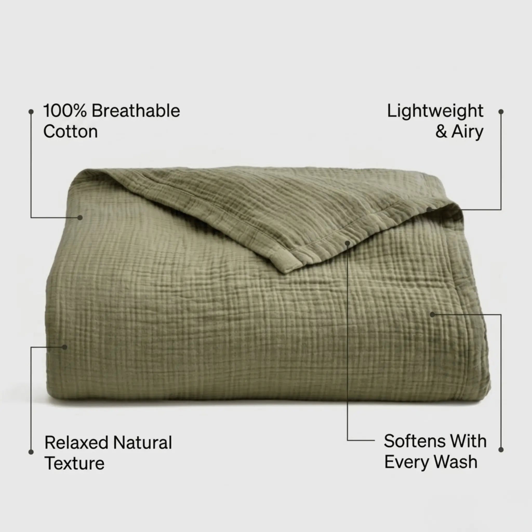 The Soft Living Cotton Gauze Blanket