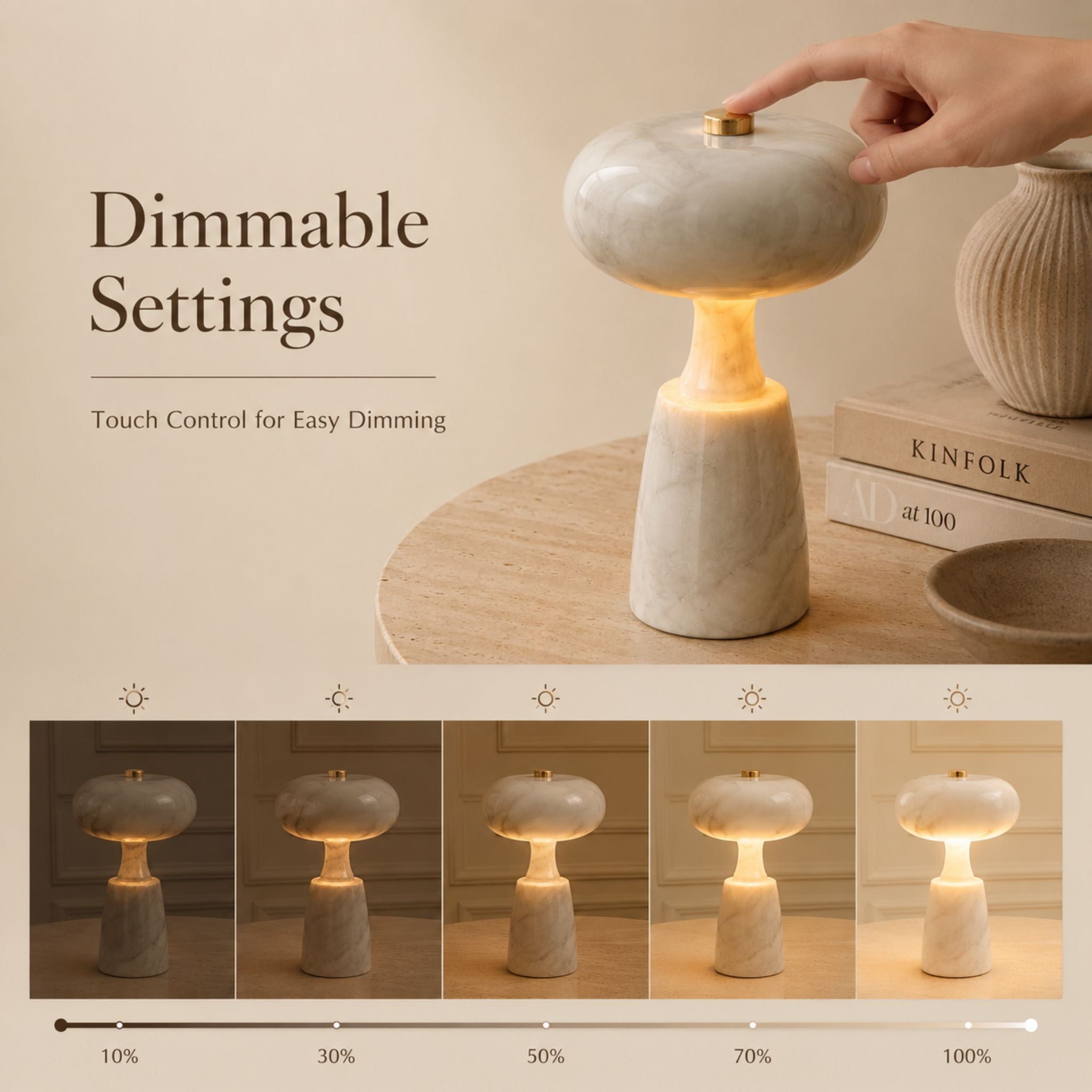 The Marble Glow Cordless Lamp
