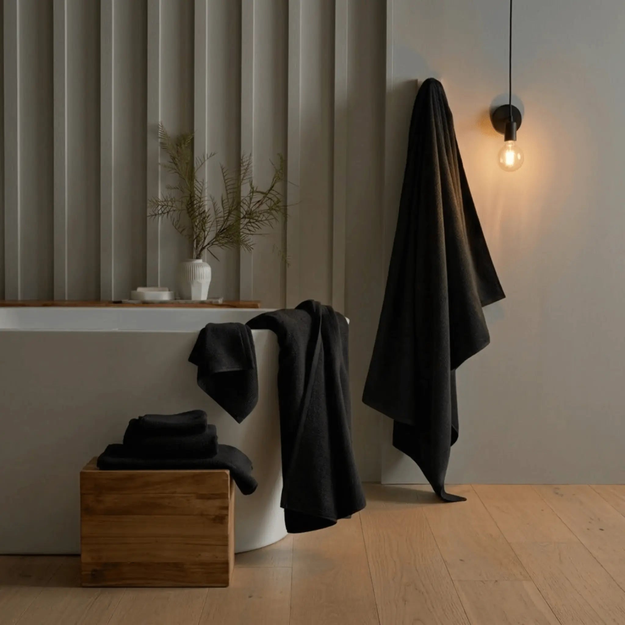 The Light Turkish Ribbed Bath Towel Bundle