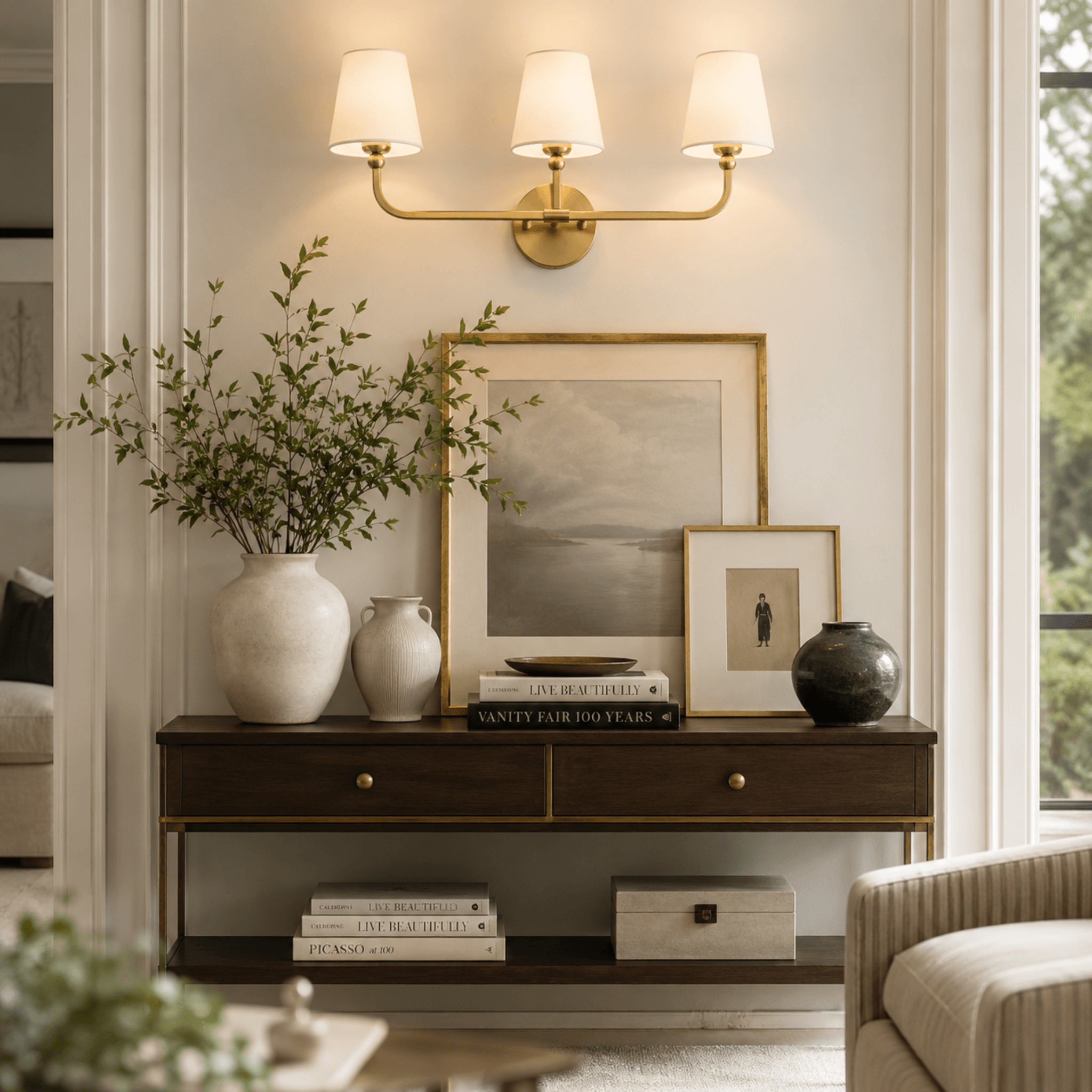 The Designer Brass Vanity Light