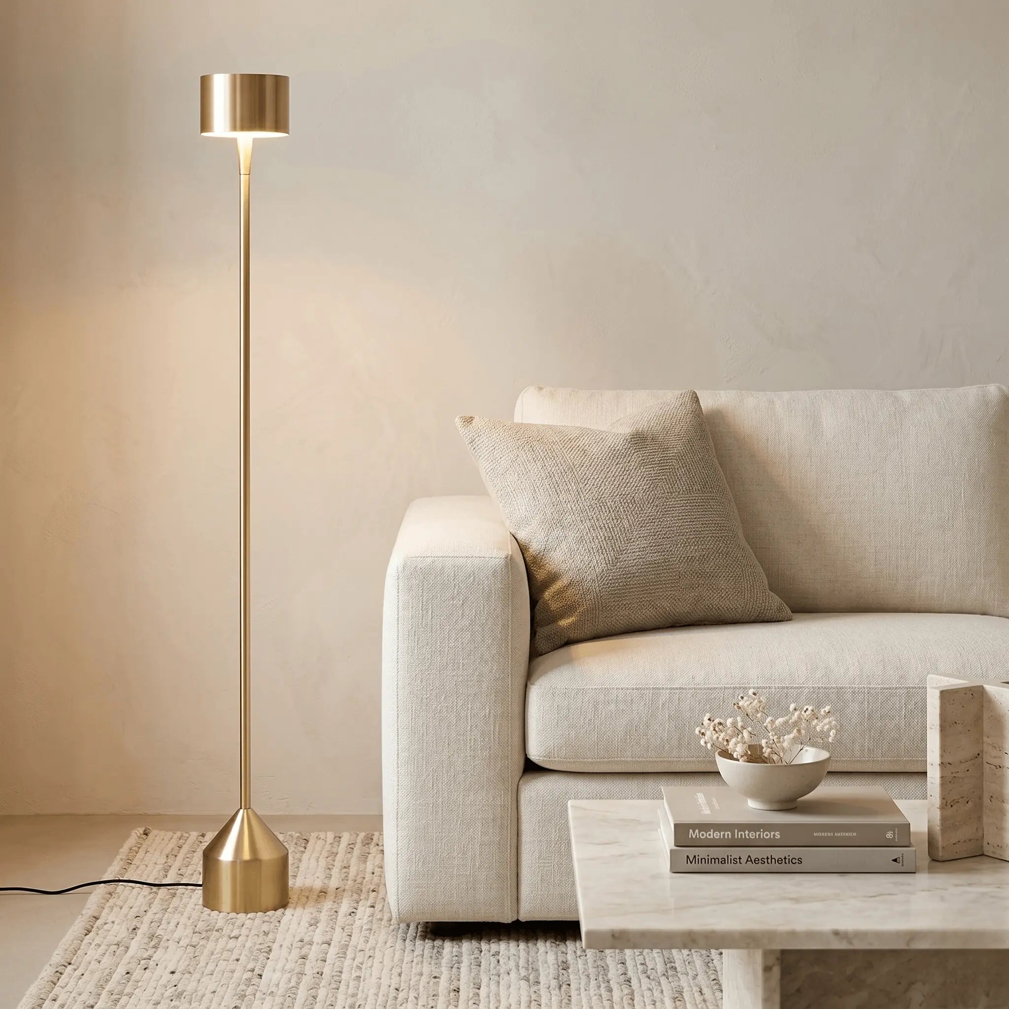 The Corner Glow Brass Floor Lamp