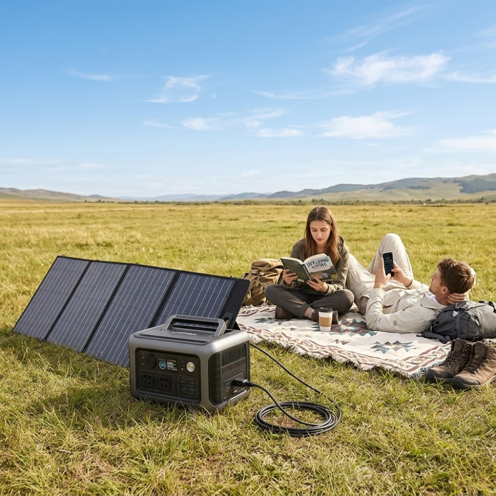 Soft Living LiteTrek 600W Portable Power Station - 299Wh LiFePO4 Solar Generator for Camping & Outdoors