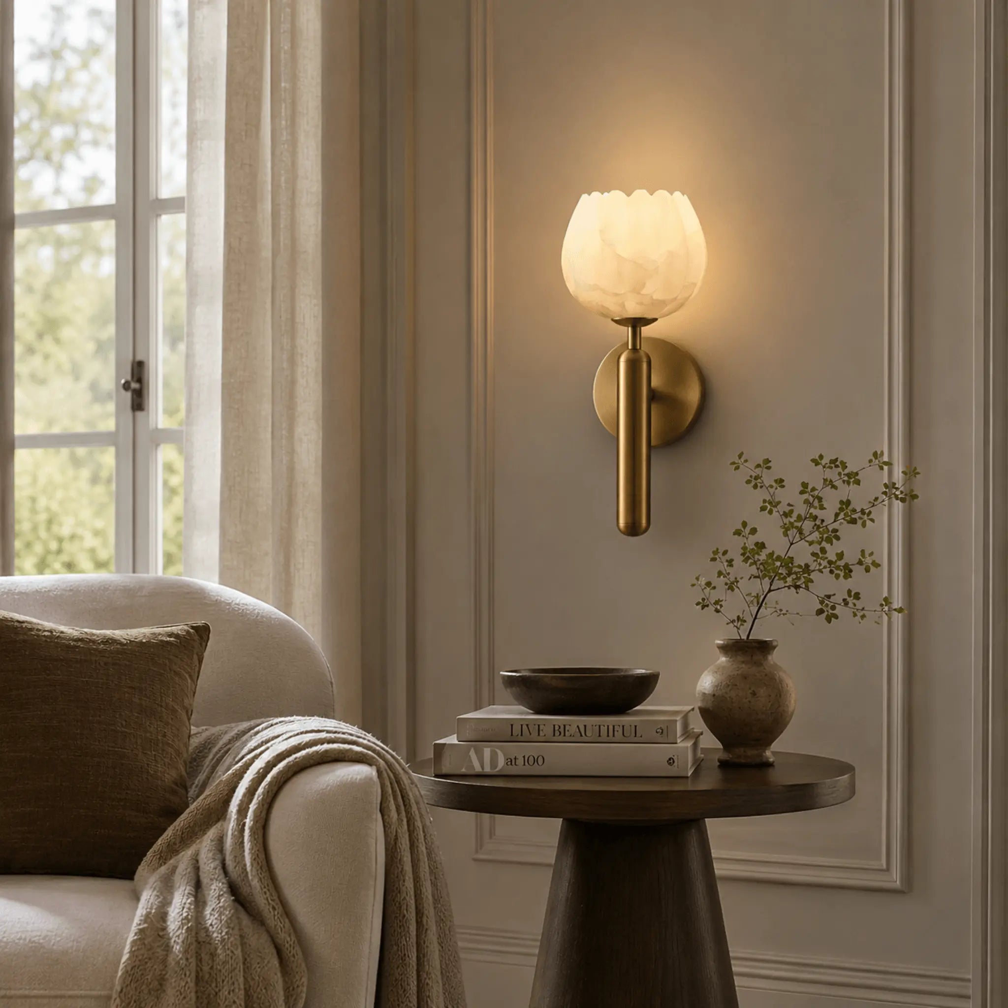 The Alabaster Bloom Wall Light
