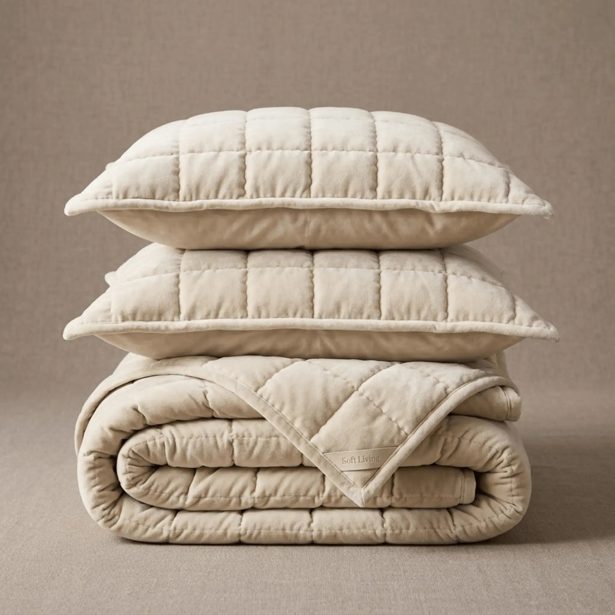 The Soft Living Cotton Velvet Quilt Set