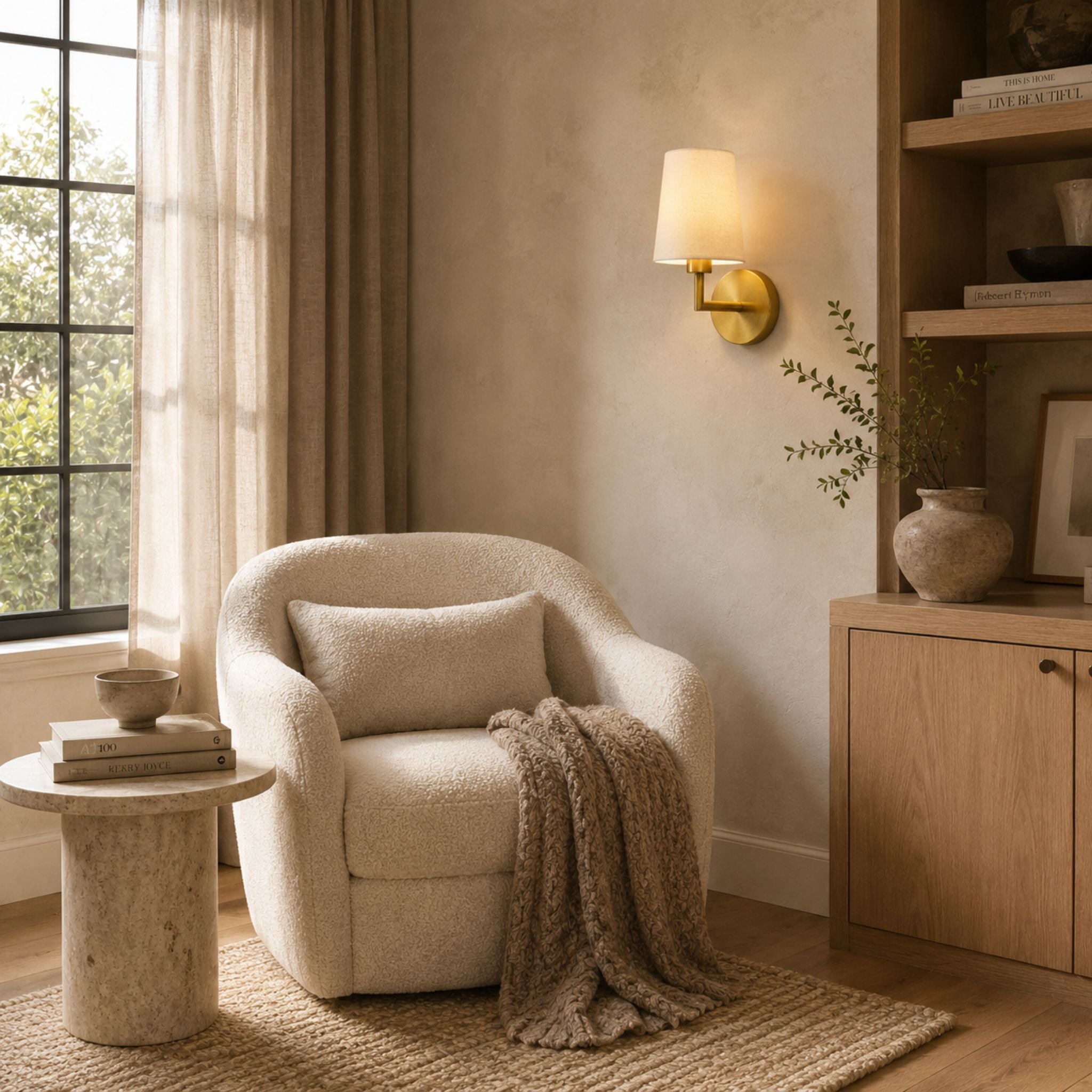 The Soft Glow Brass Sconce