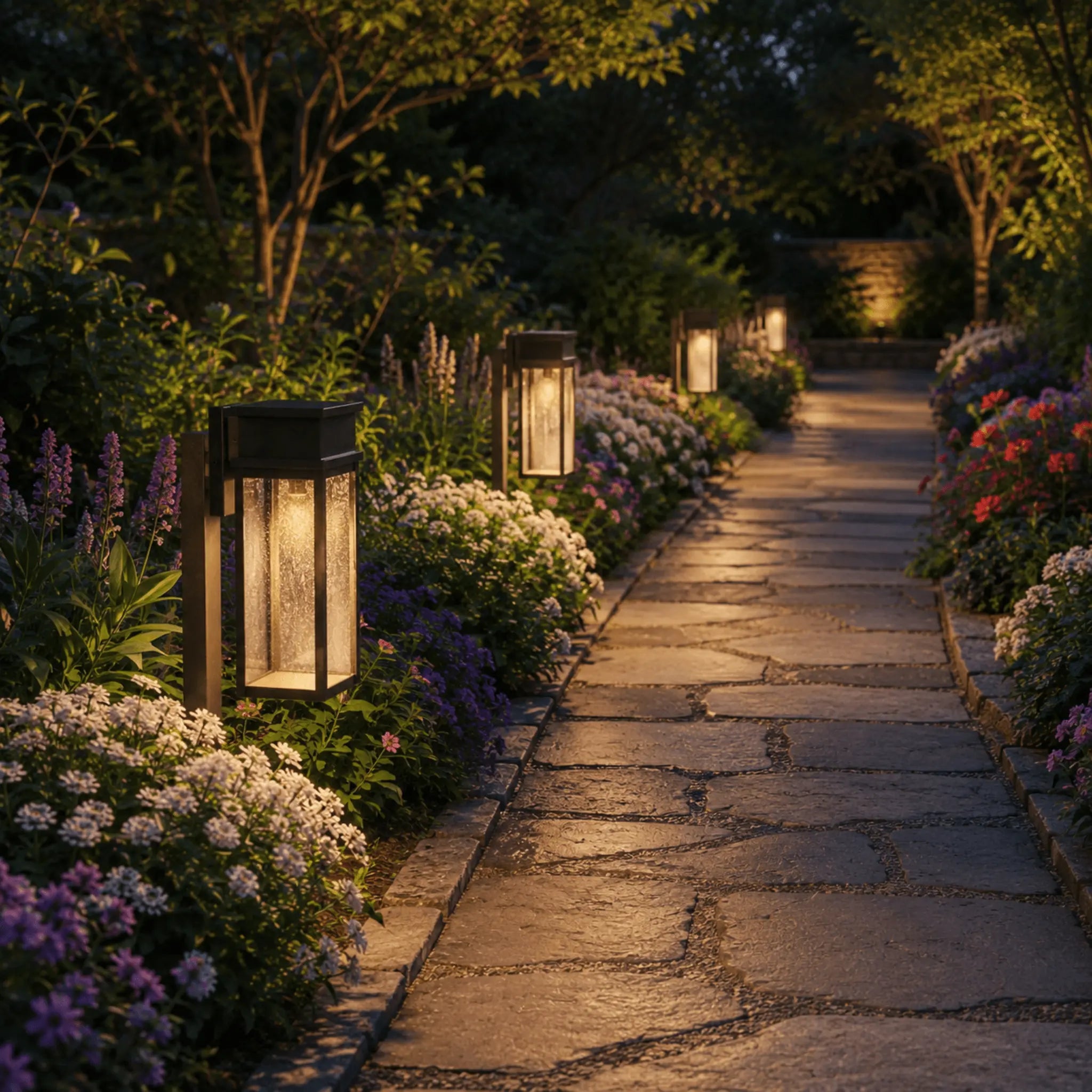 The Finished Exterior Outdoor Light Set