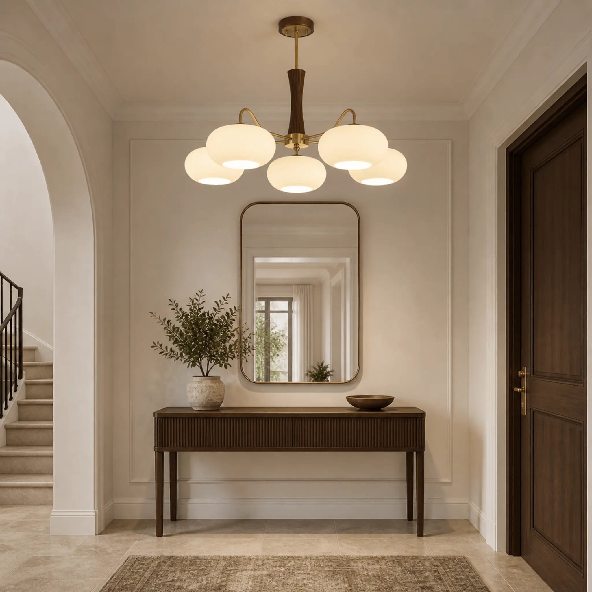 The Persimmon Wood Ceiling Light