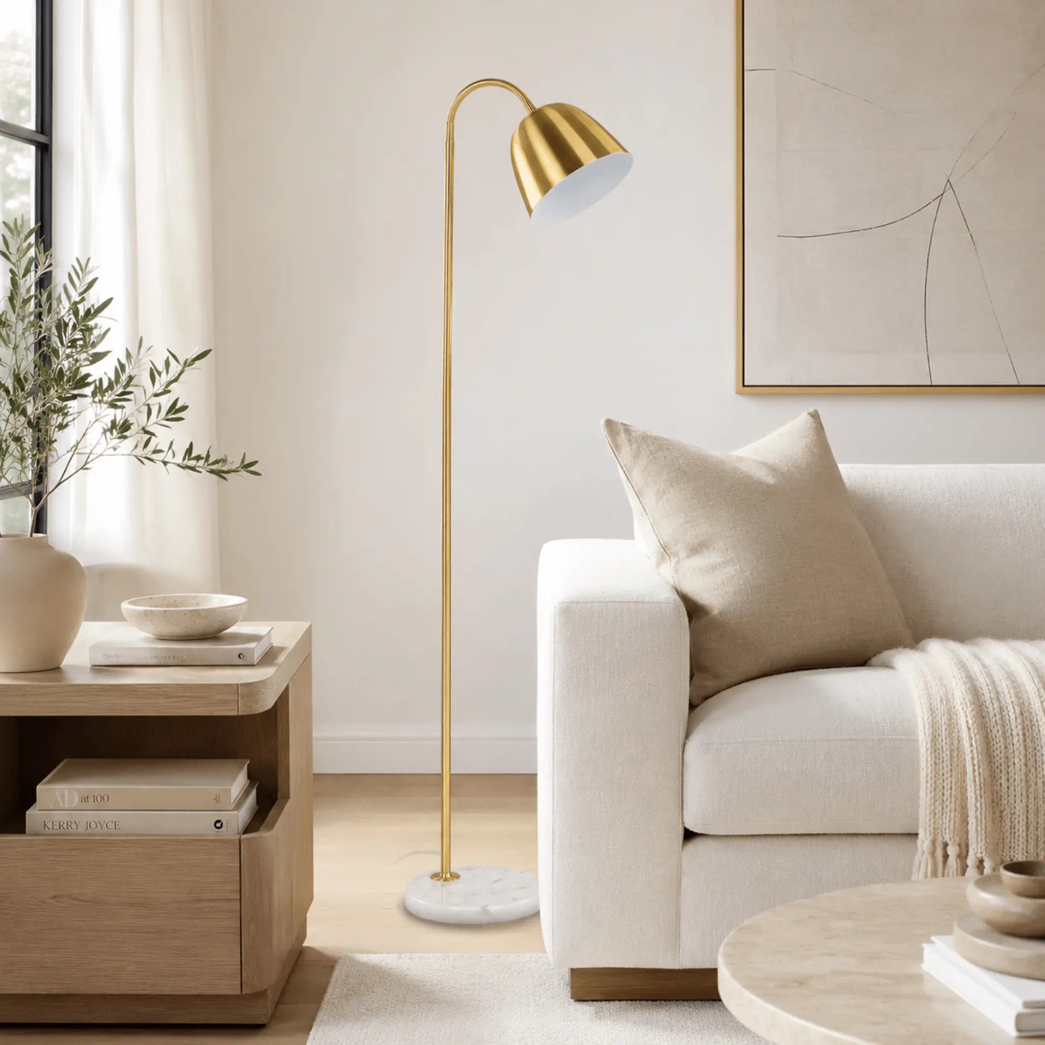The Reading Corner Brass Floor Lamp
