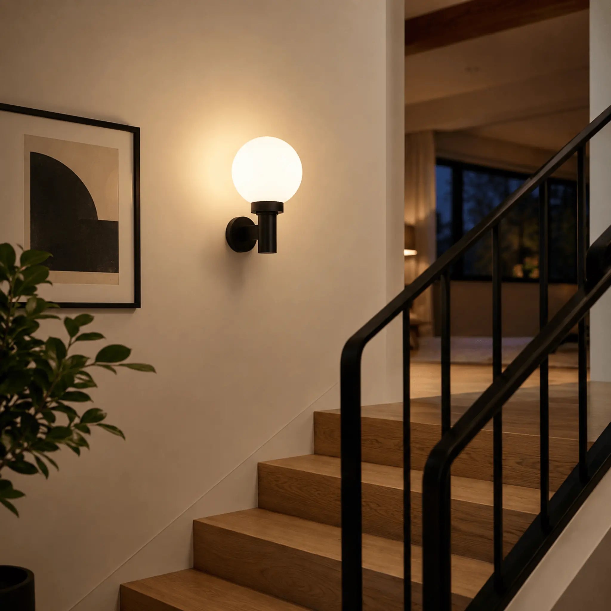 The Finished Exterior Wall Light