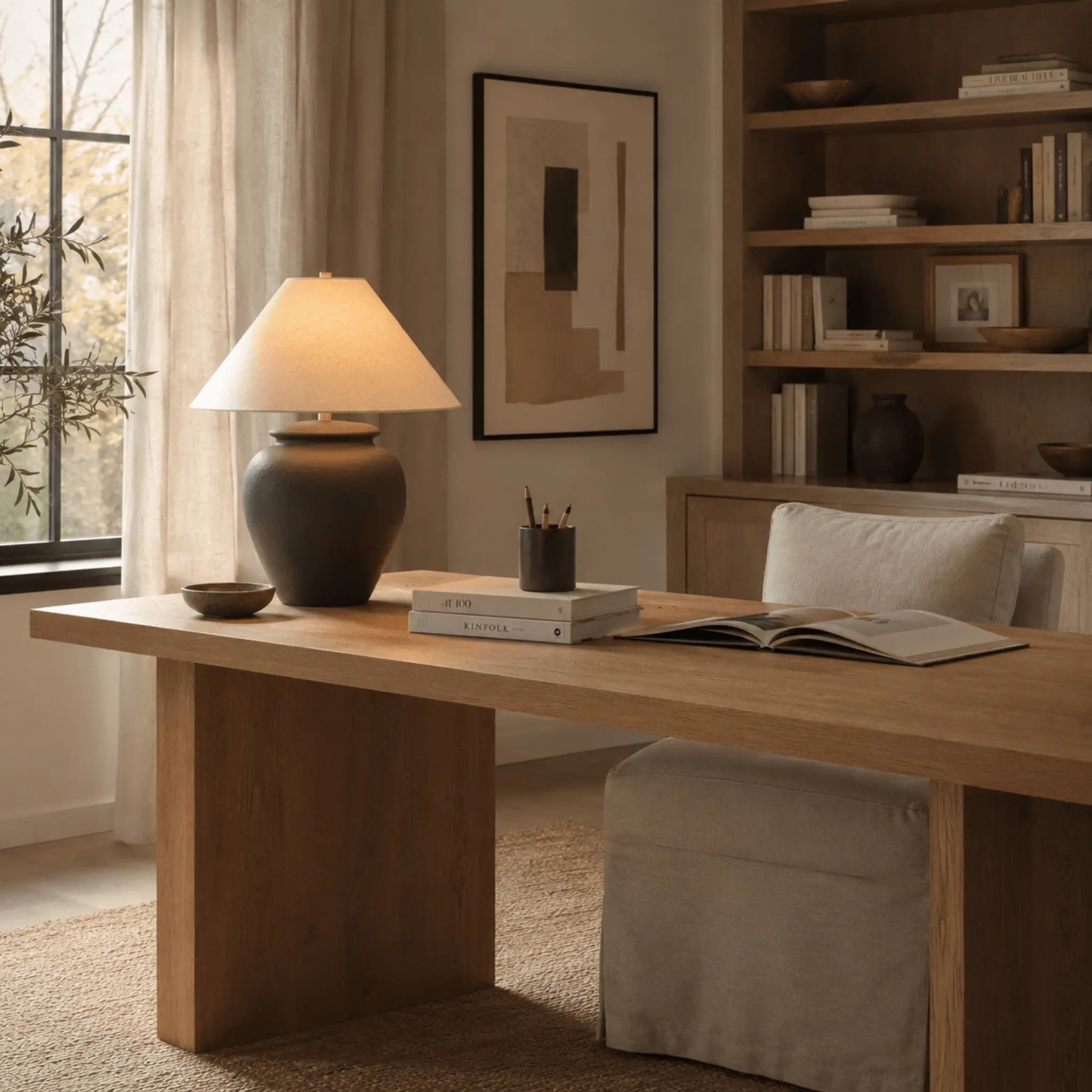 The Grounded Ceramic Table Lamp