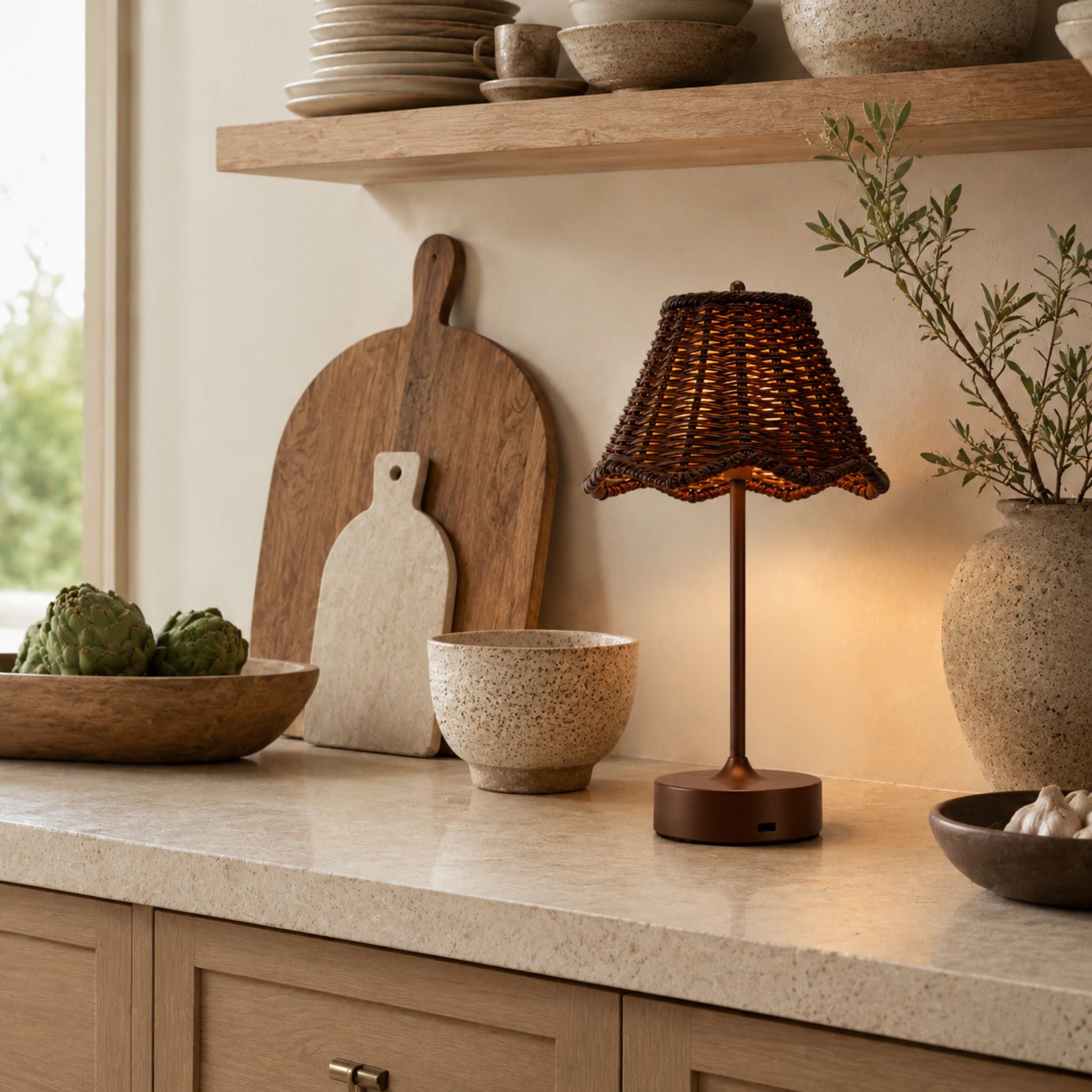 The Rattan Glow Table Lamp