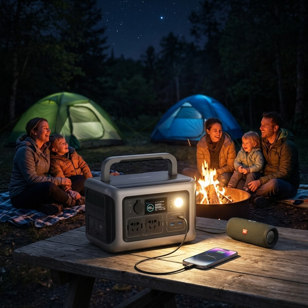 Soft Living LiteTrek 600W Portable Power Station - 299Wh LiFePO4 Solar Generator for Camping & Outdoors
