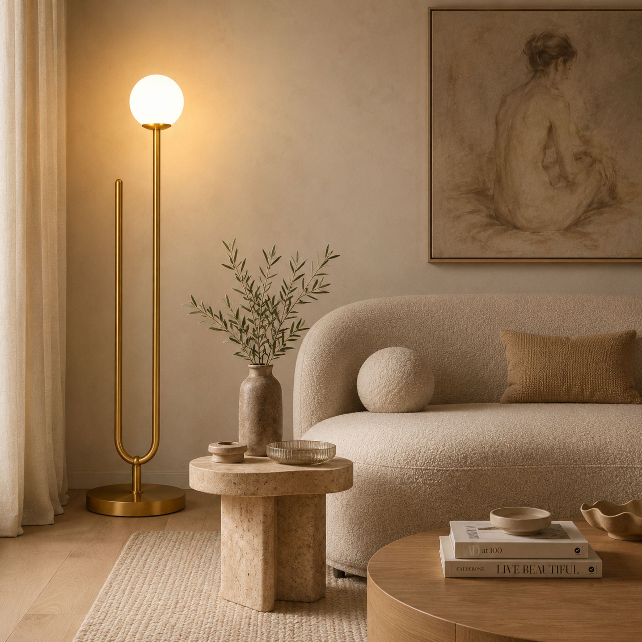 The Luna Globe Floor Lamp