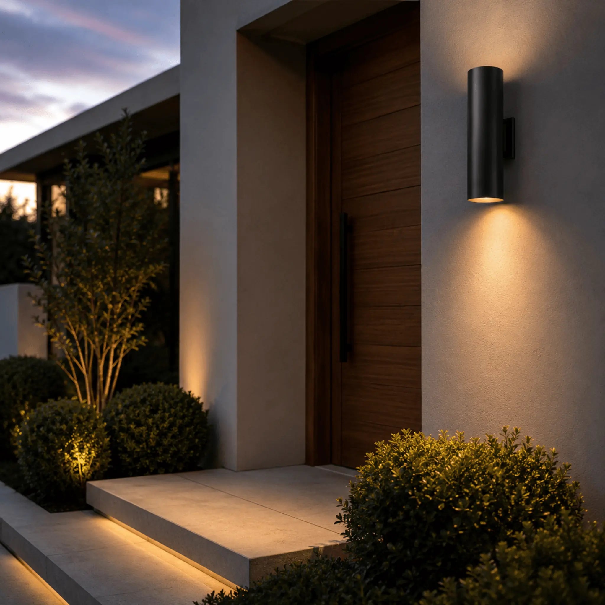 The Welcome Black Outdoor Wall Light
