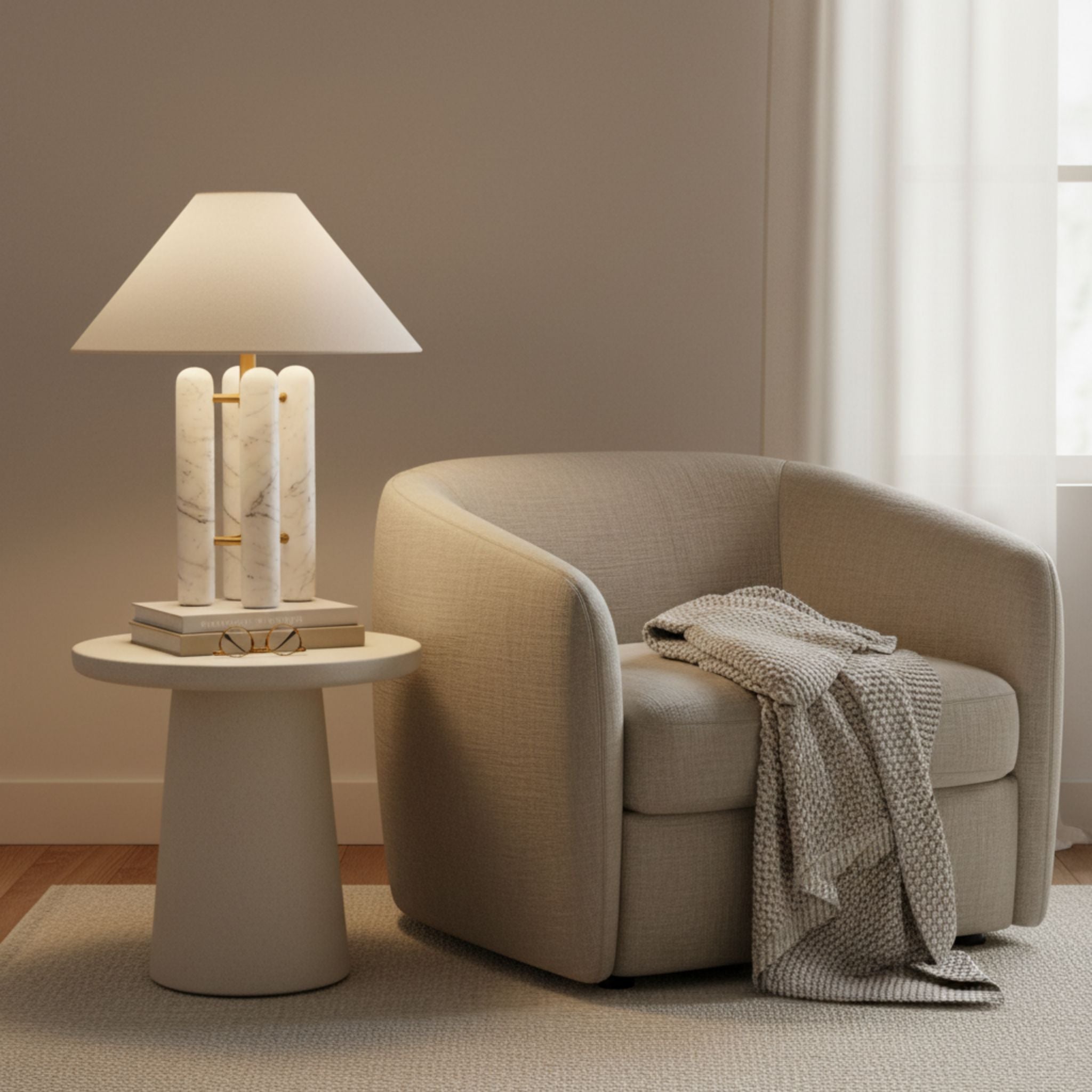 The Trio Marble Table Lamp