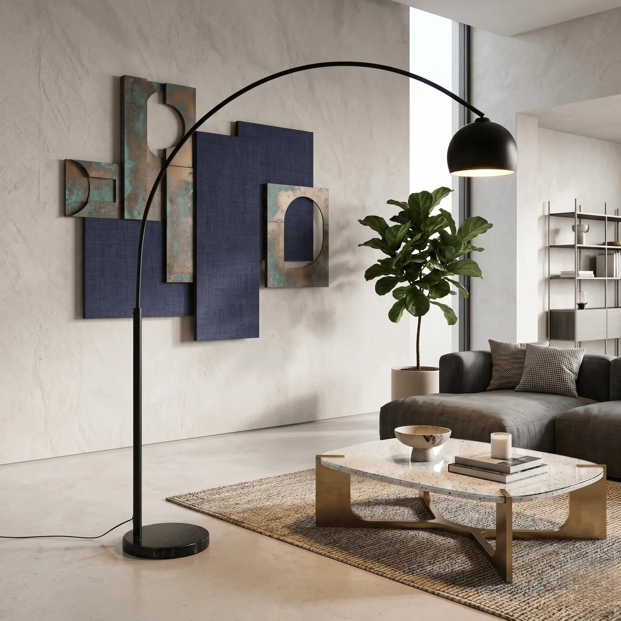 The Sculpted Arc Floor Lamp