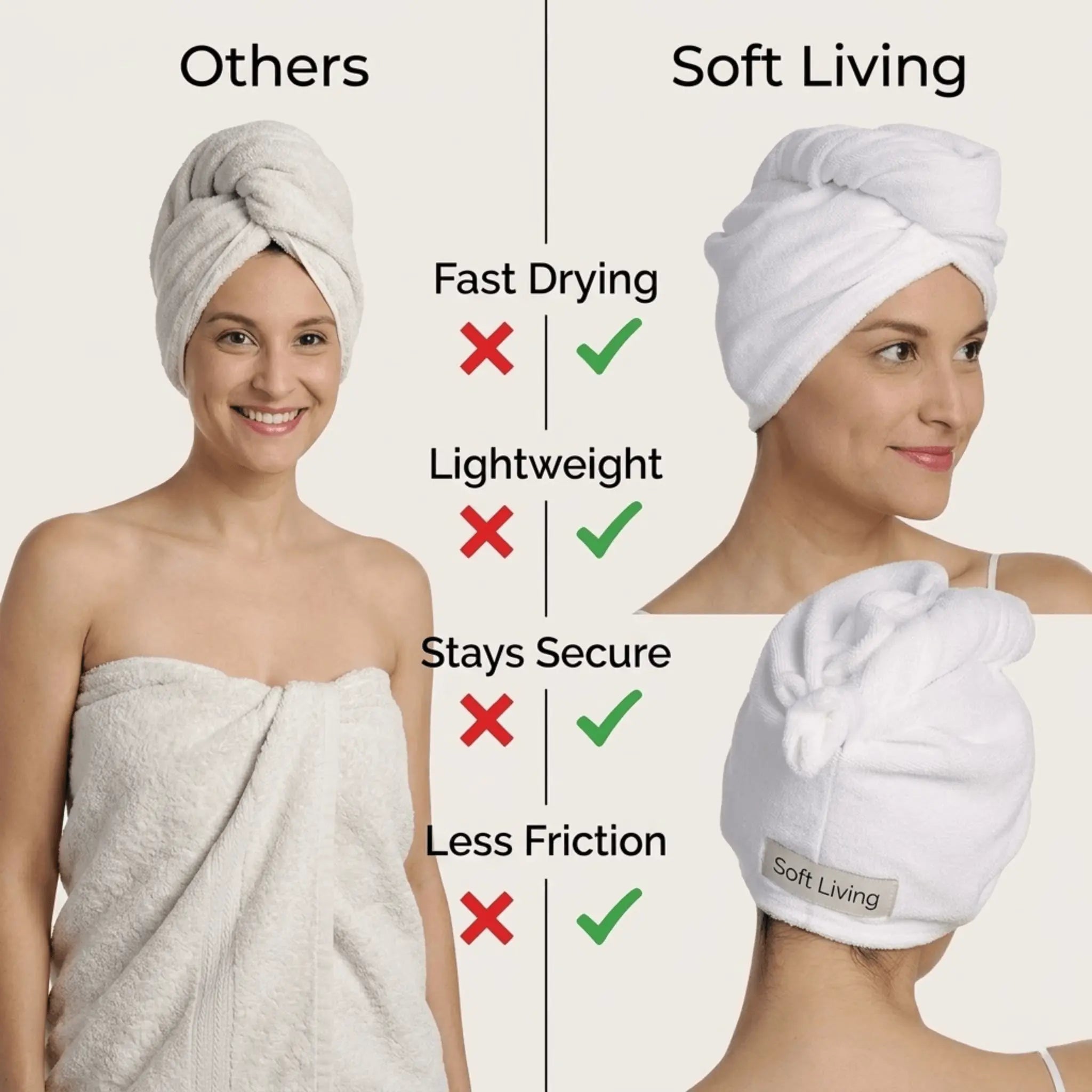 The Fast Dry Microfiber Hair Towel