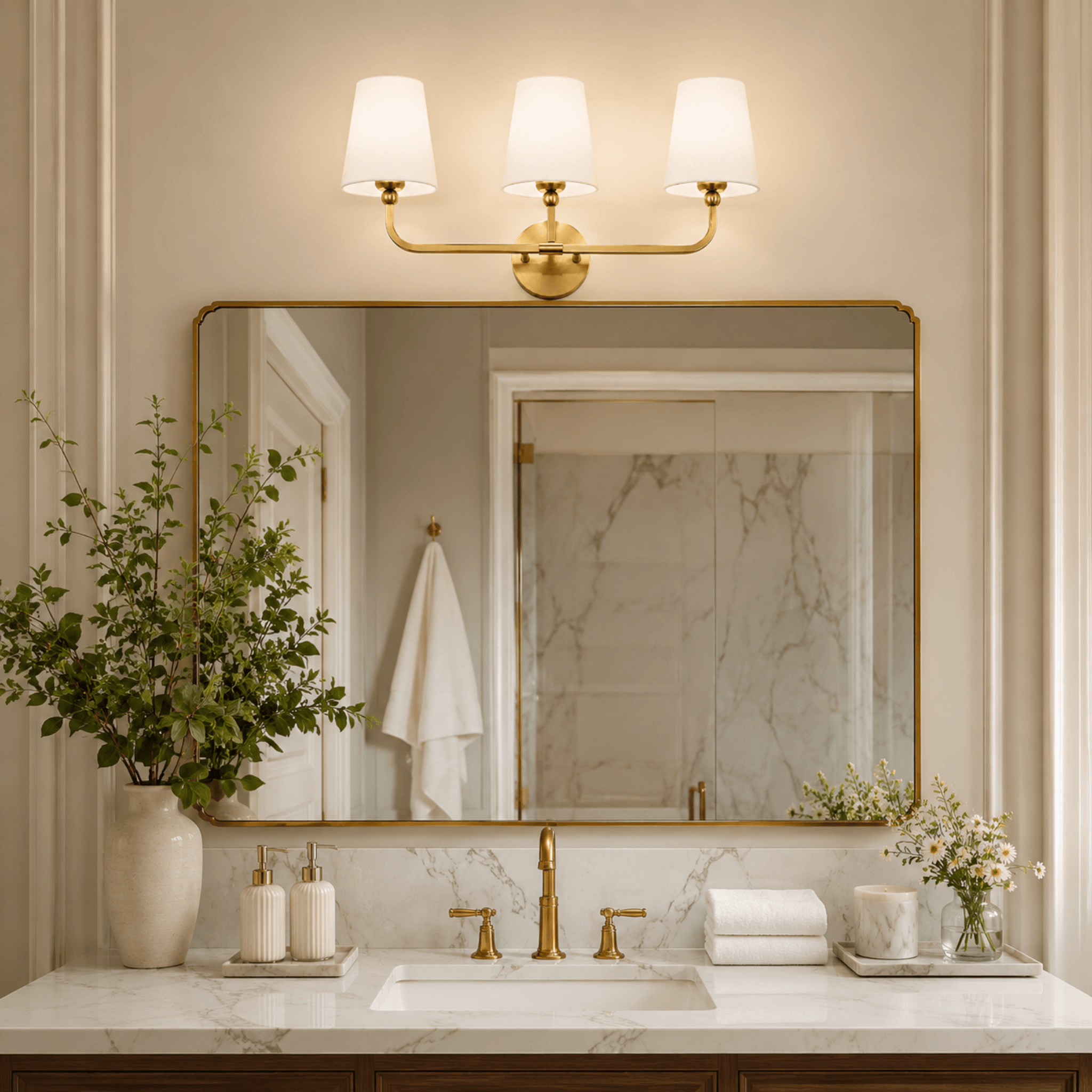 The Designer Brass Vanity Light