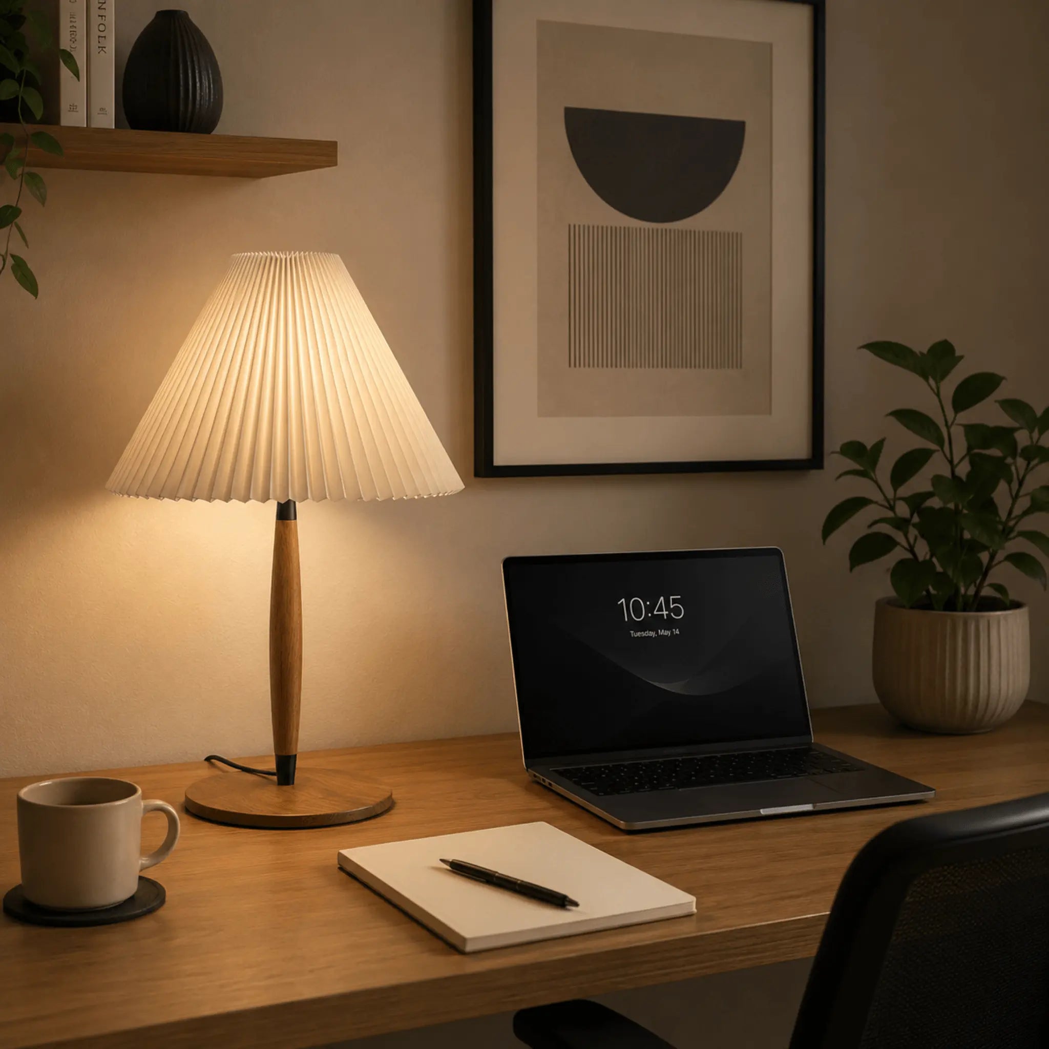 The Warm Glow Walnut Table Lamp
