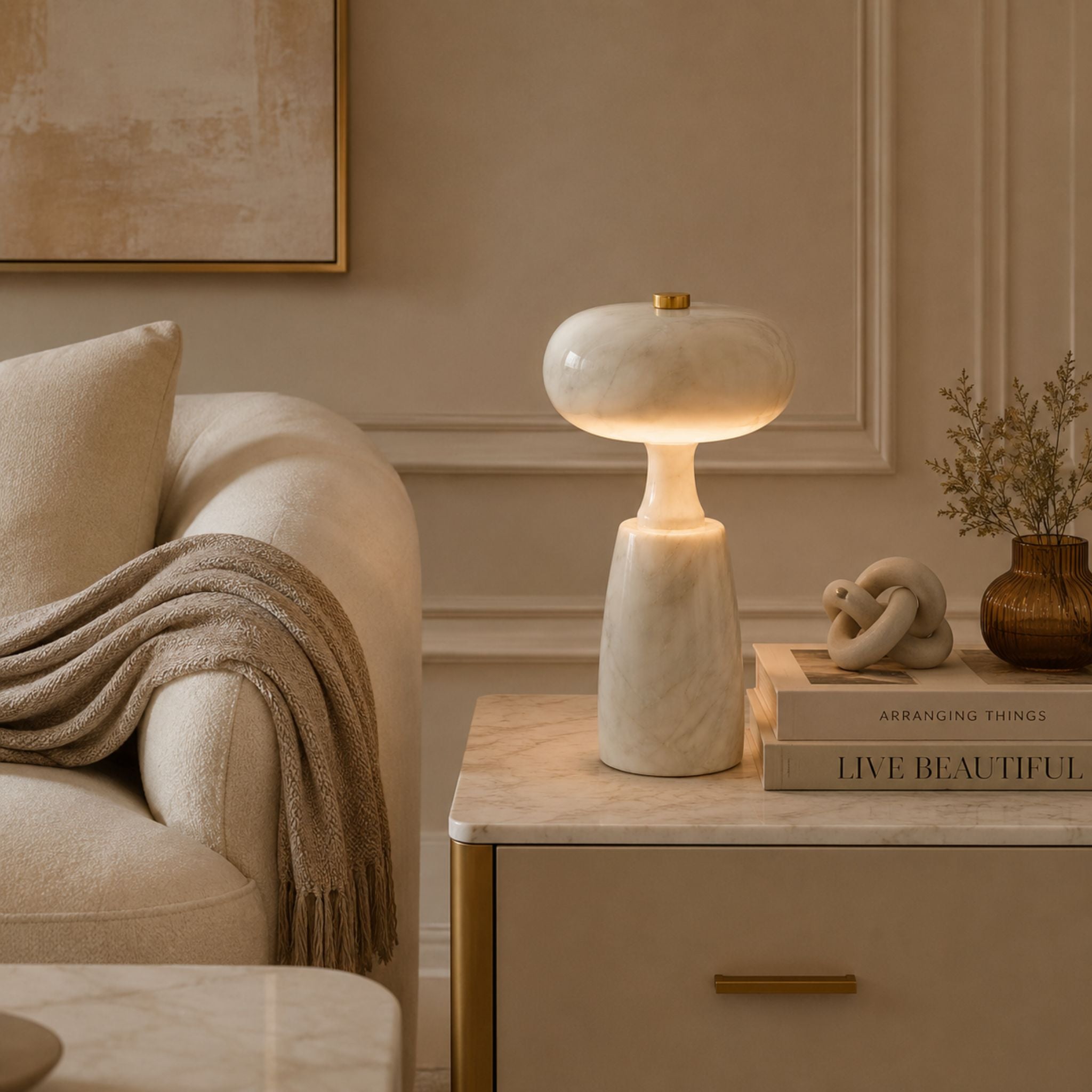 The Marble Glow Cordless Lamp