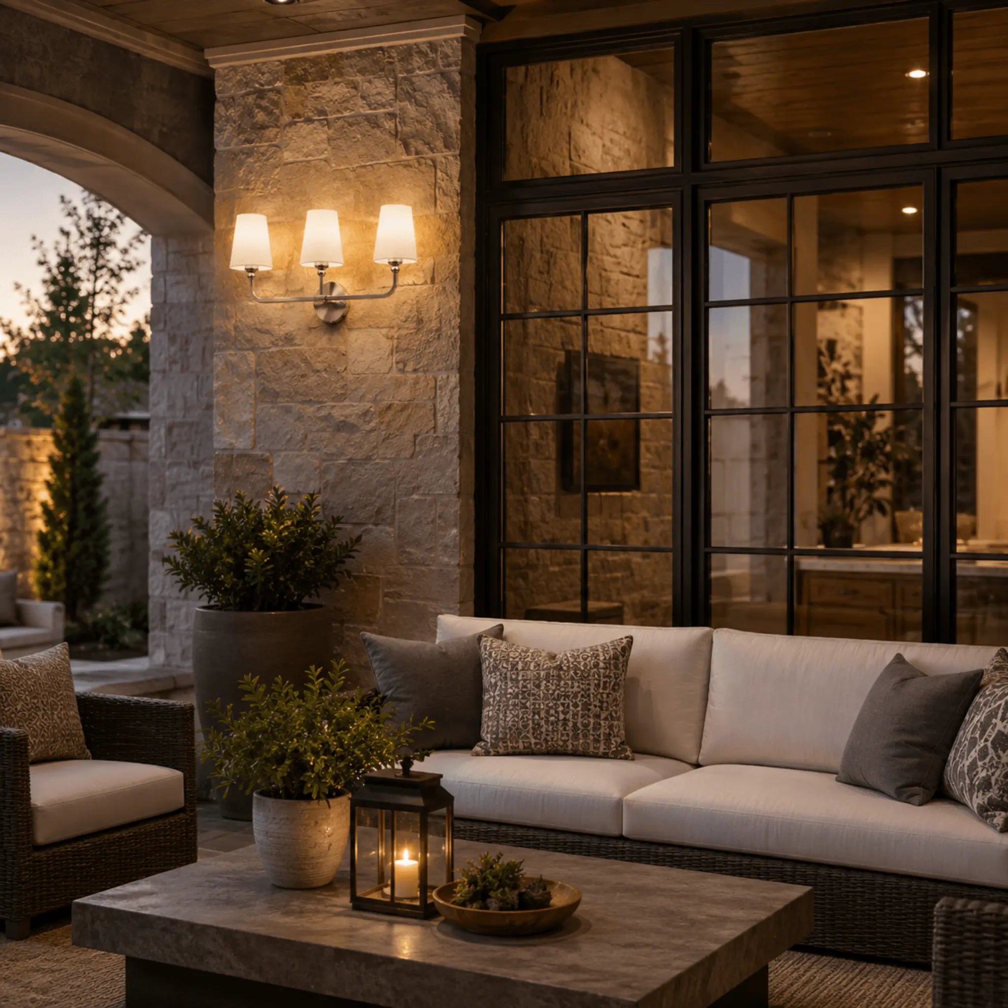 The 3-Light Polished Nickel Wall Sconce
