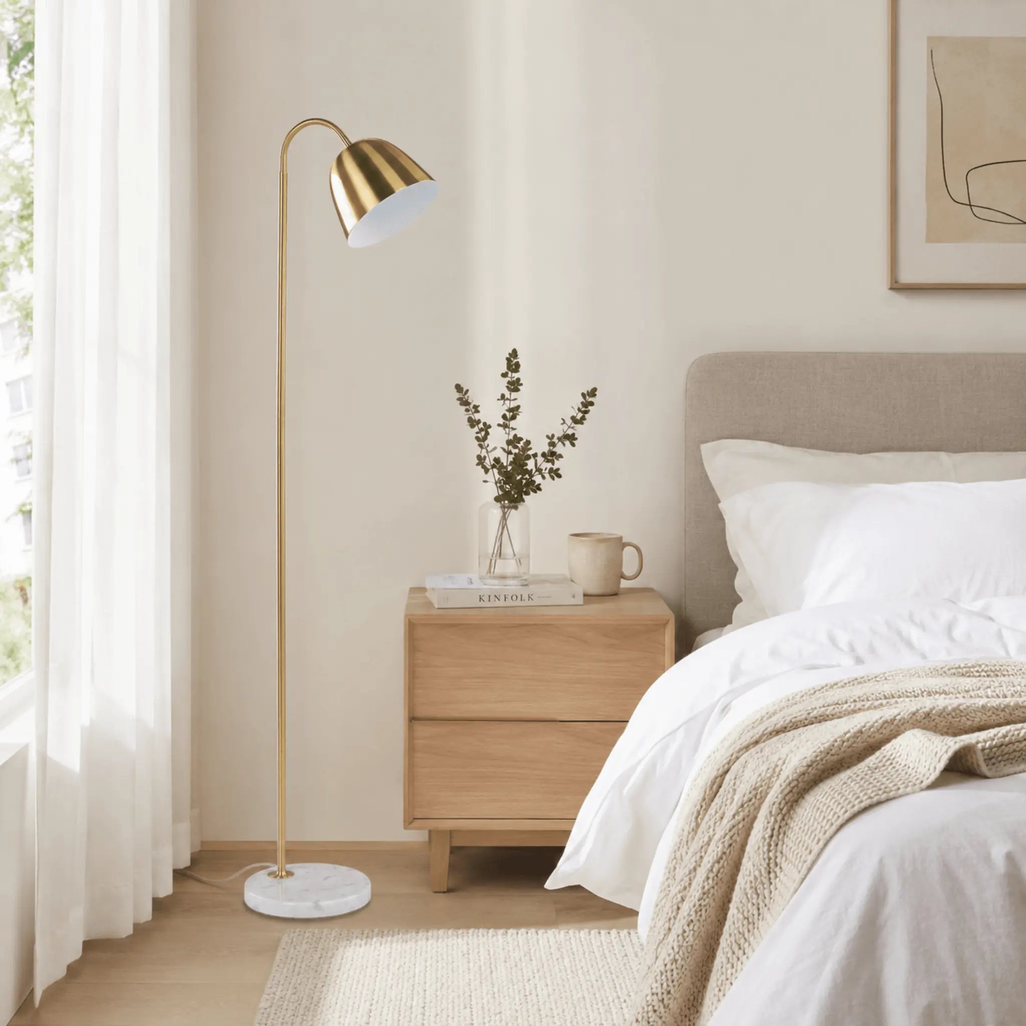 The Reading Corner Brass Floor Lamp