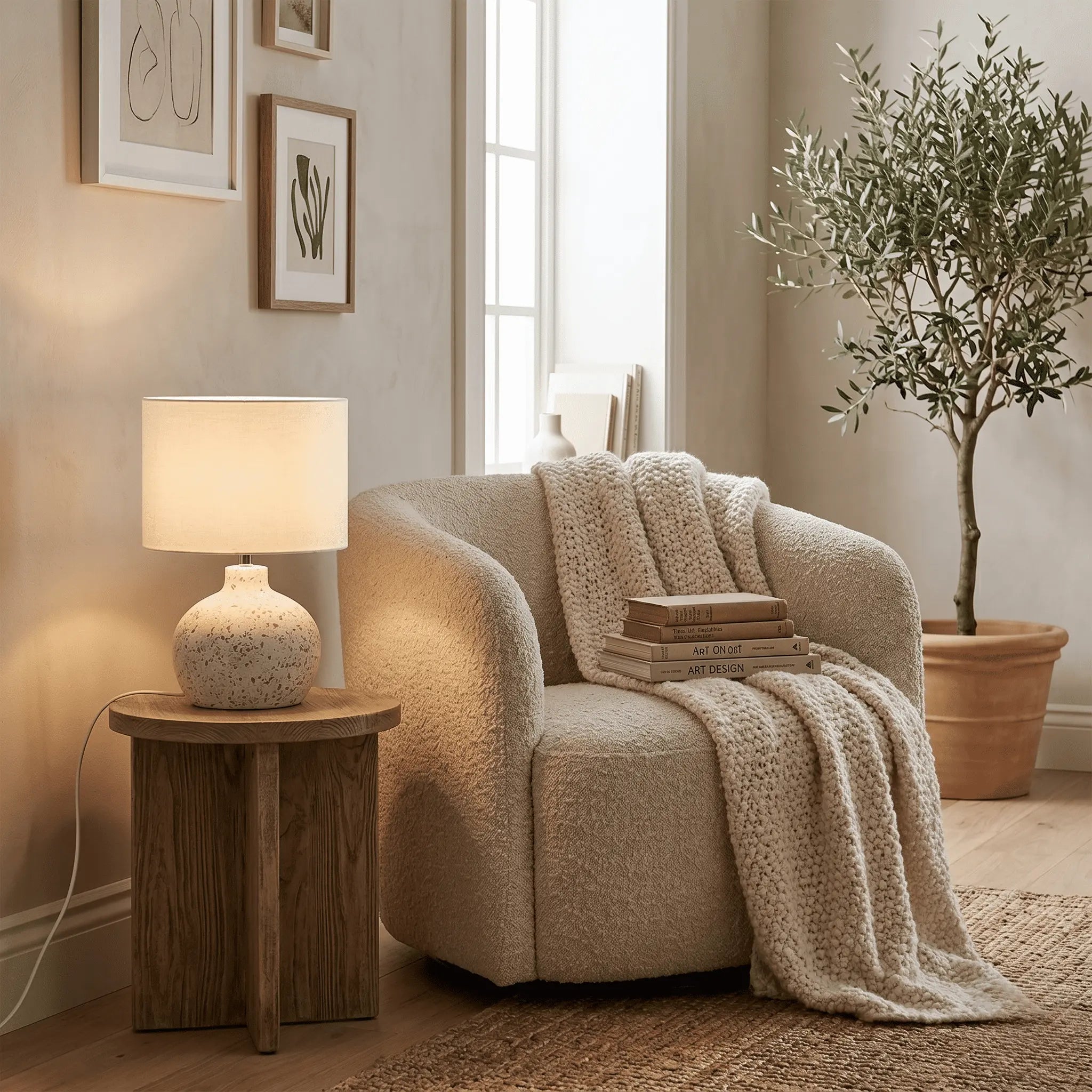 The Sculpted Terrazzo Table Lamp