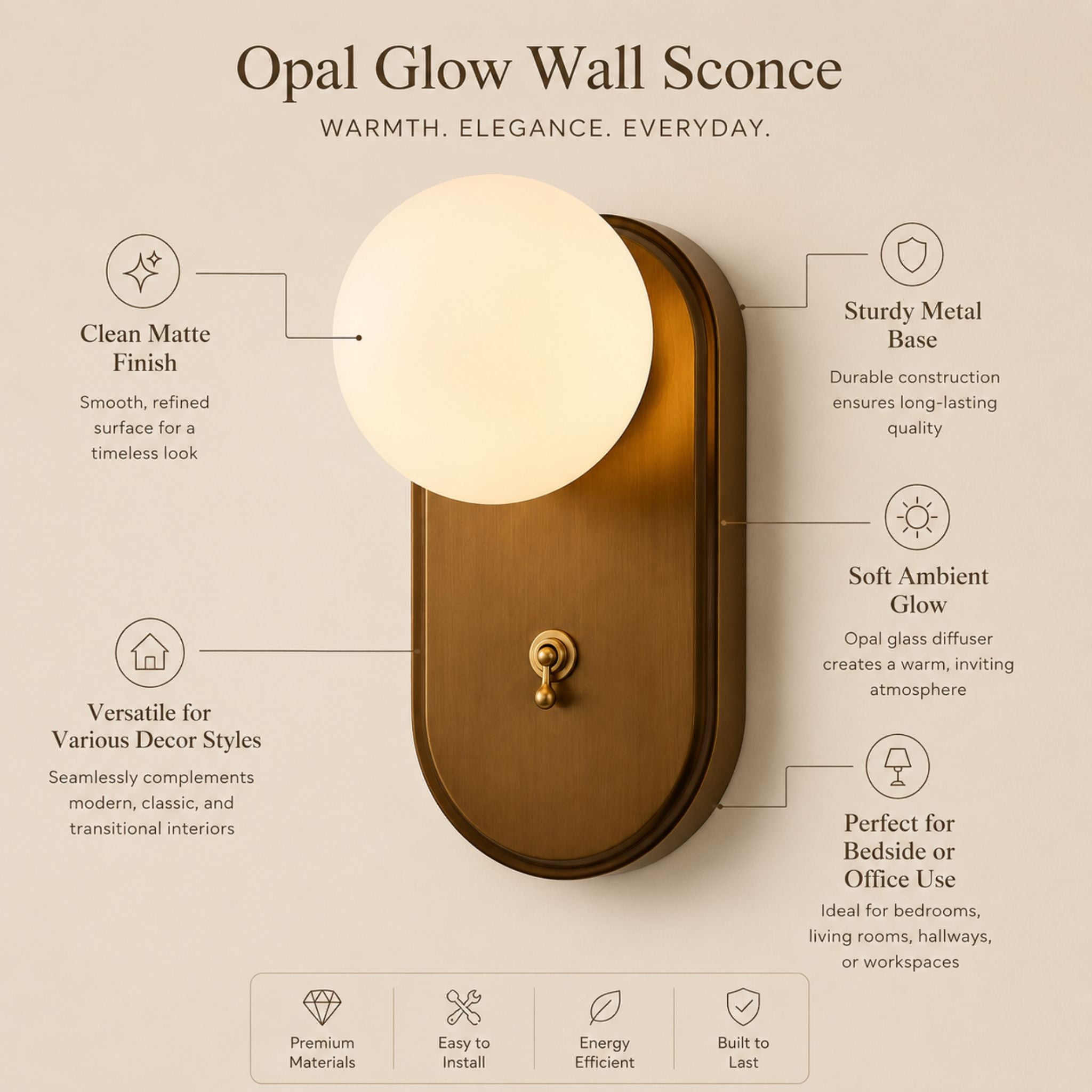 The Opal Glow Wall Sconce