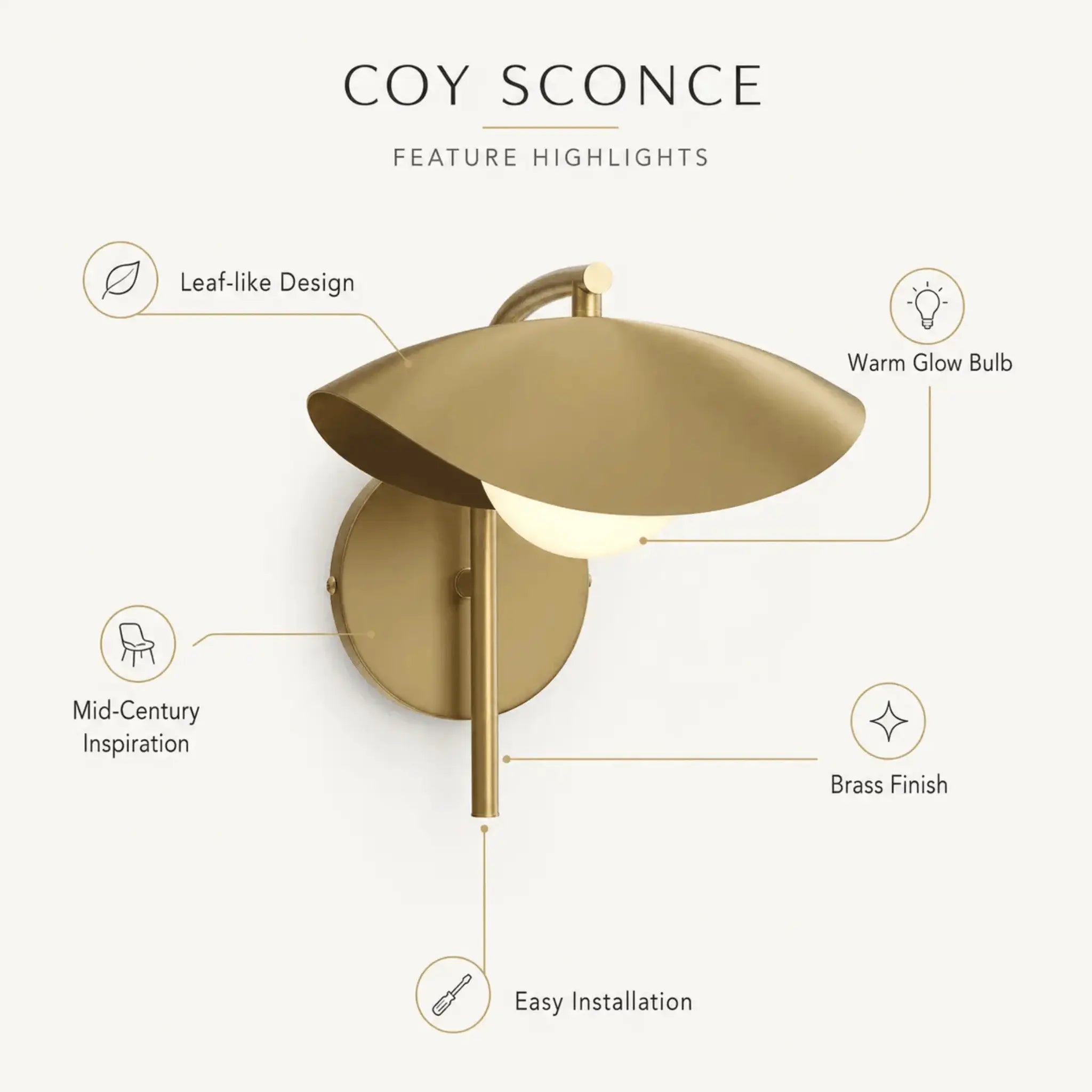 The Warm Glow Brass Sconce Set