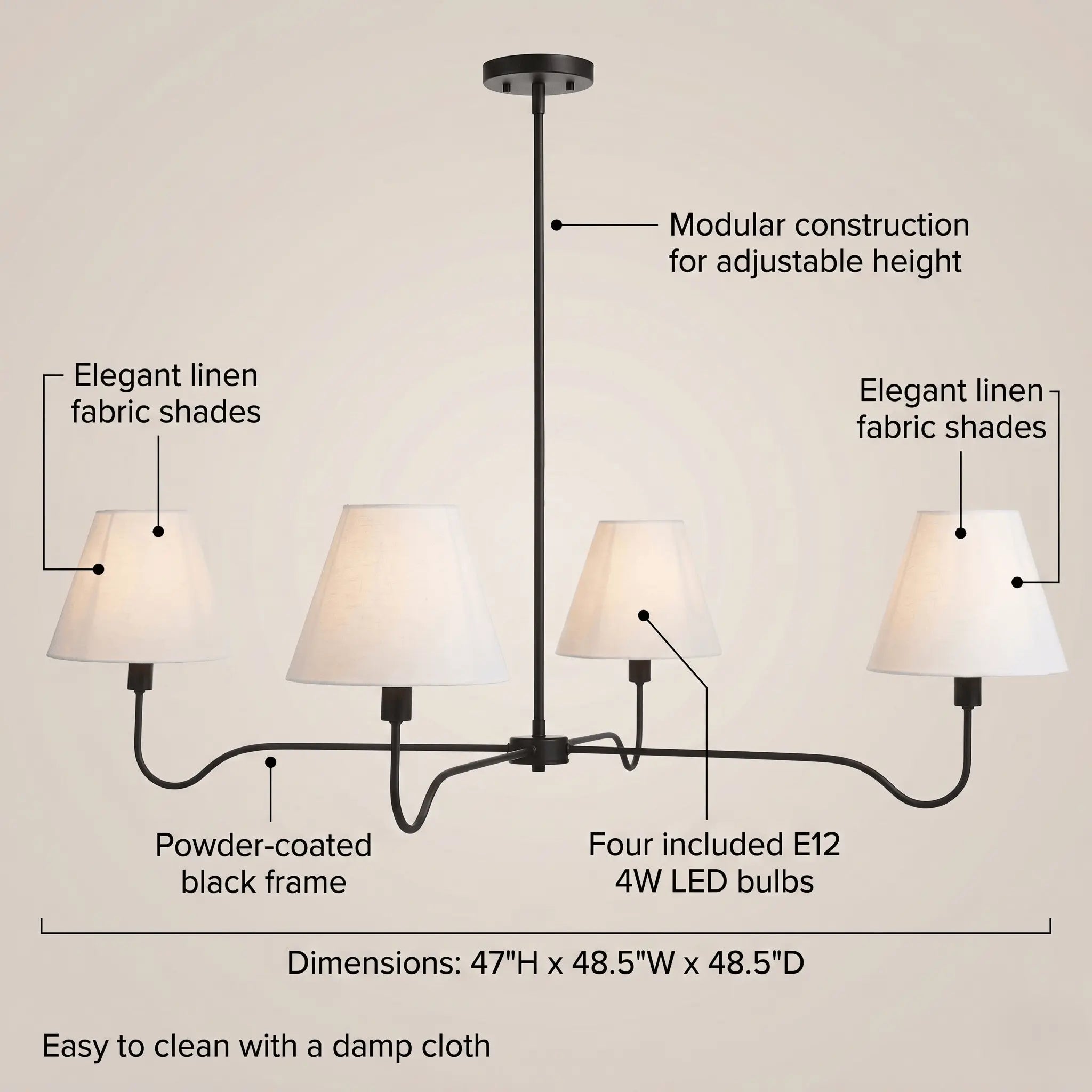 The Finished Dining Chandelier