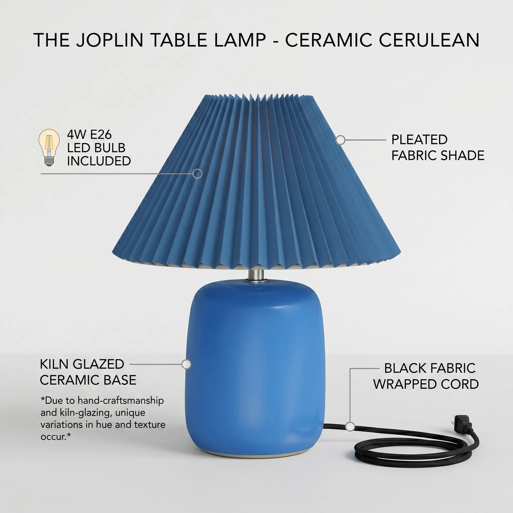 The Cerulean Ceramic Table Lamp