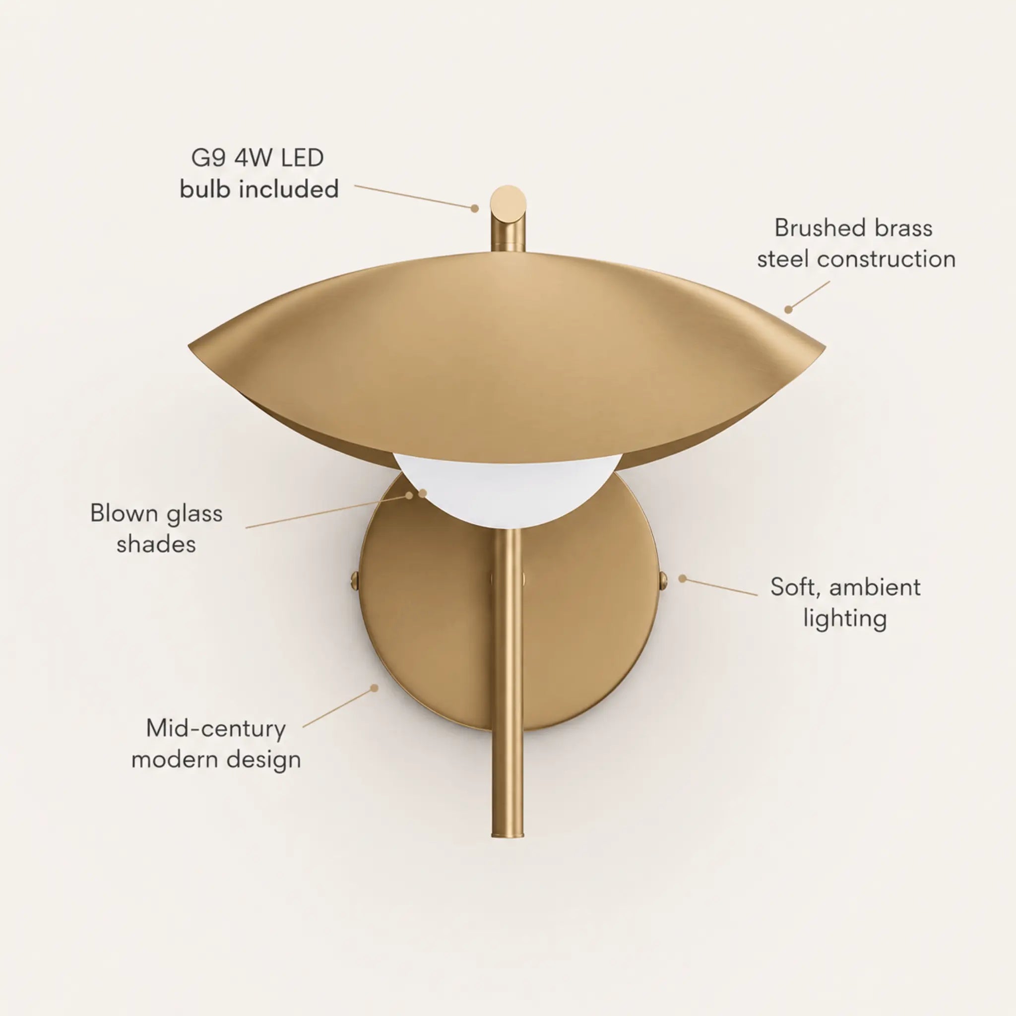 The Warm Glow Brass Sconce