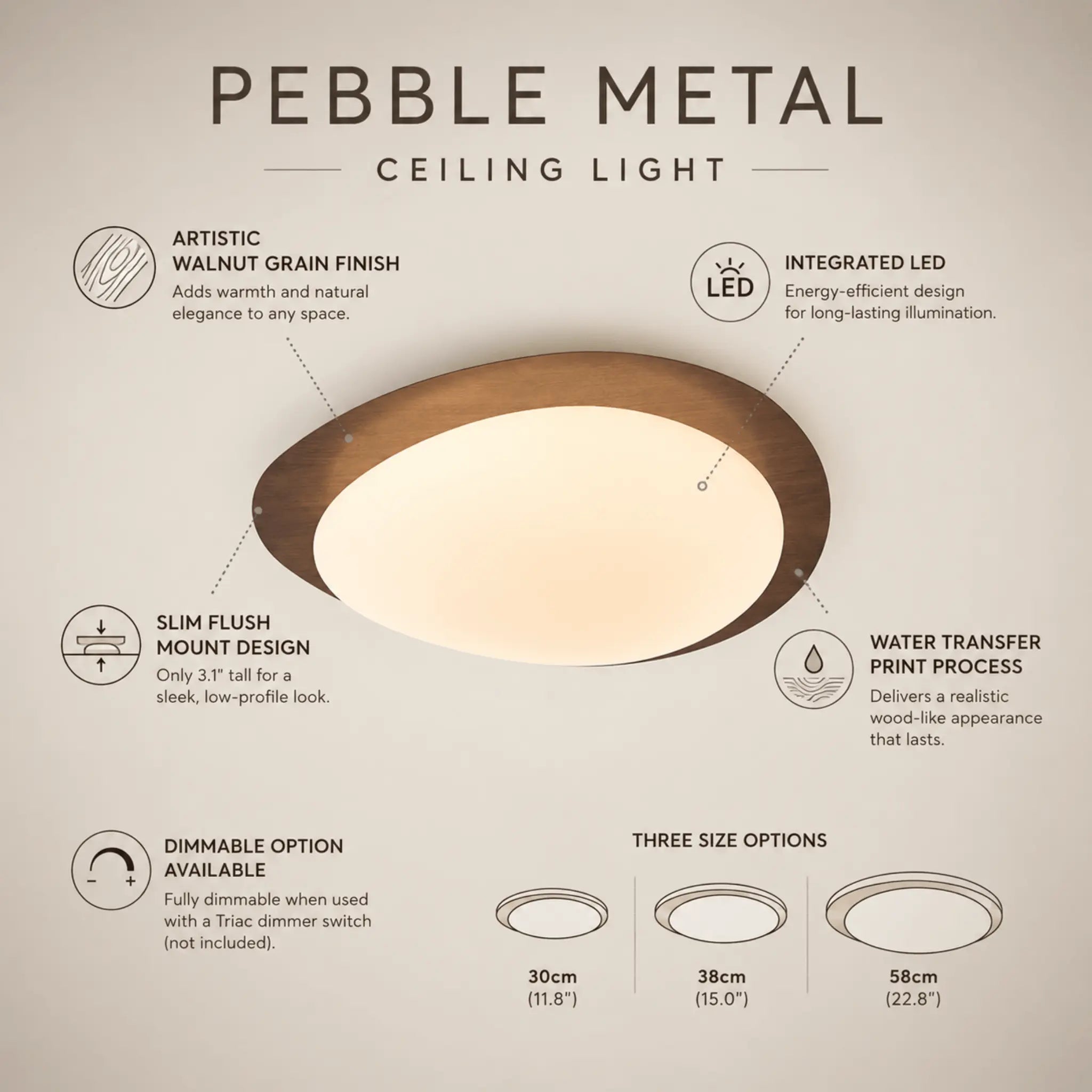 The Soft Pebble Ceiling Light
