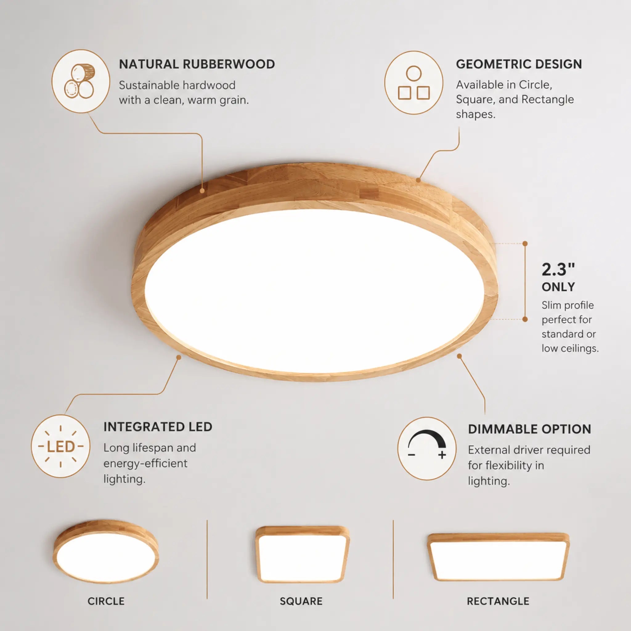 The Warm Geometry Ceiling Light