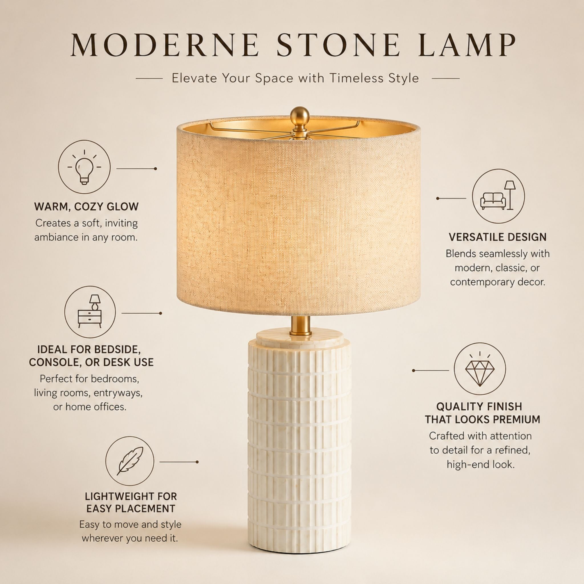 The Moderne Stone Lamp