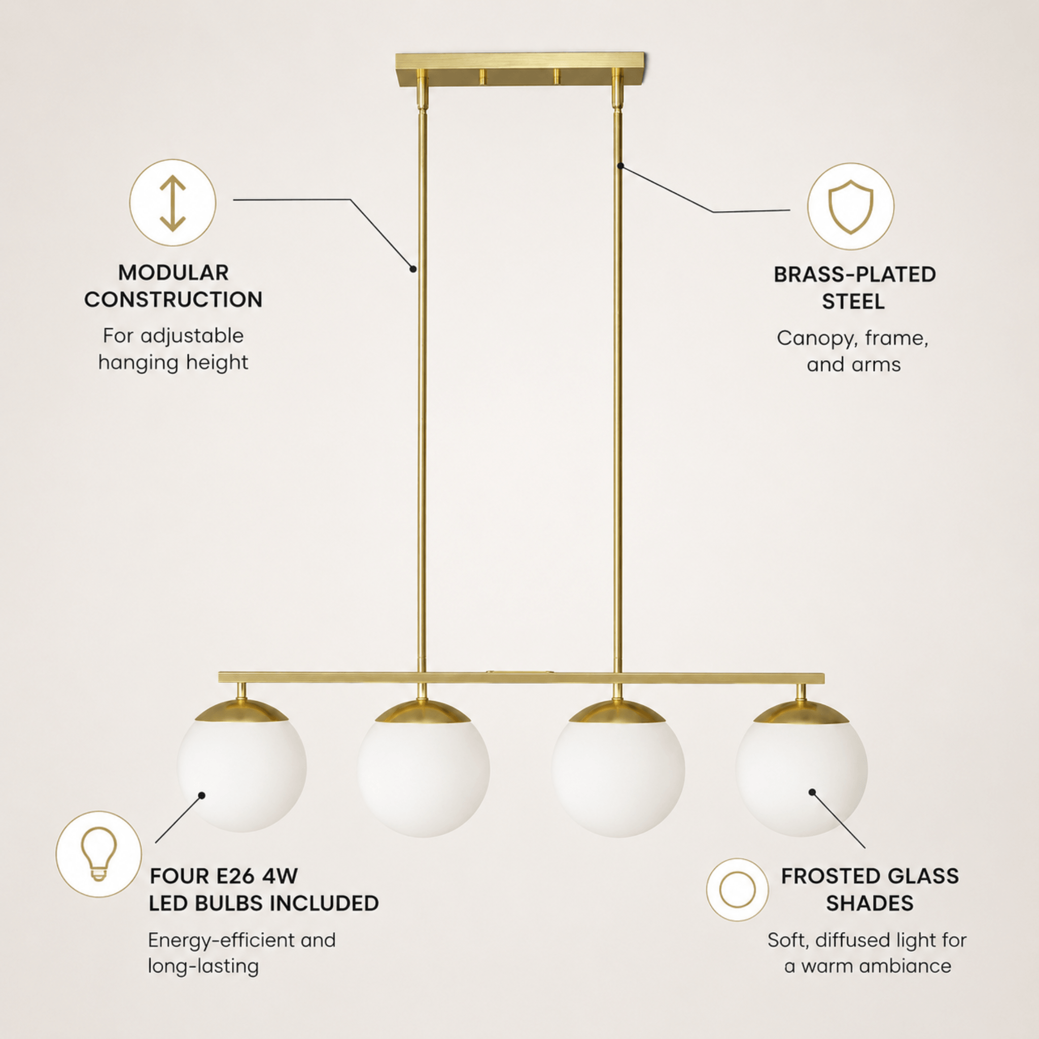 The Warm Glow Moon Chandelier