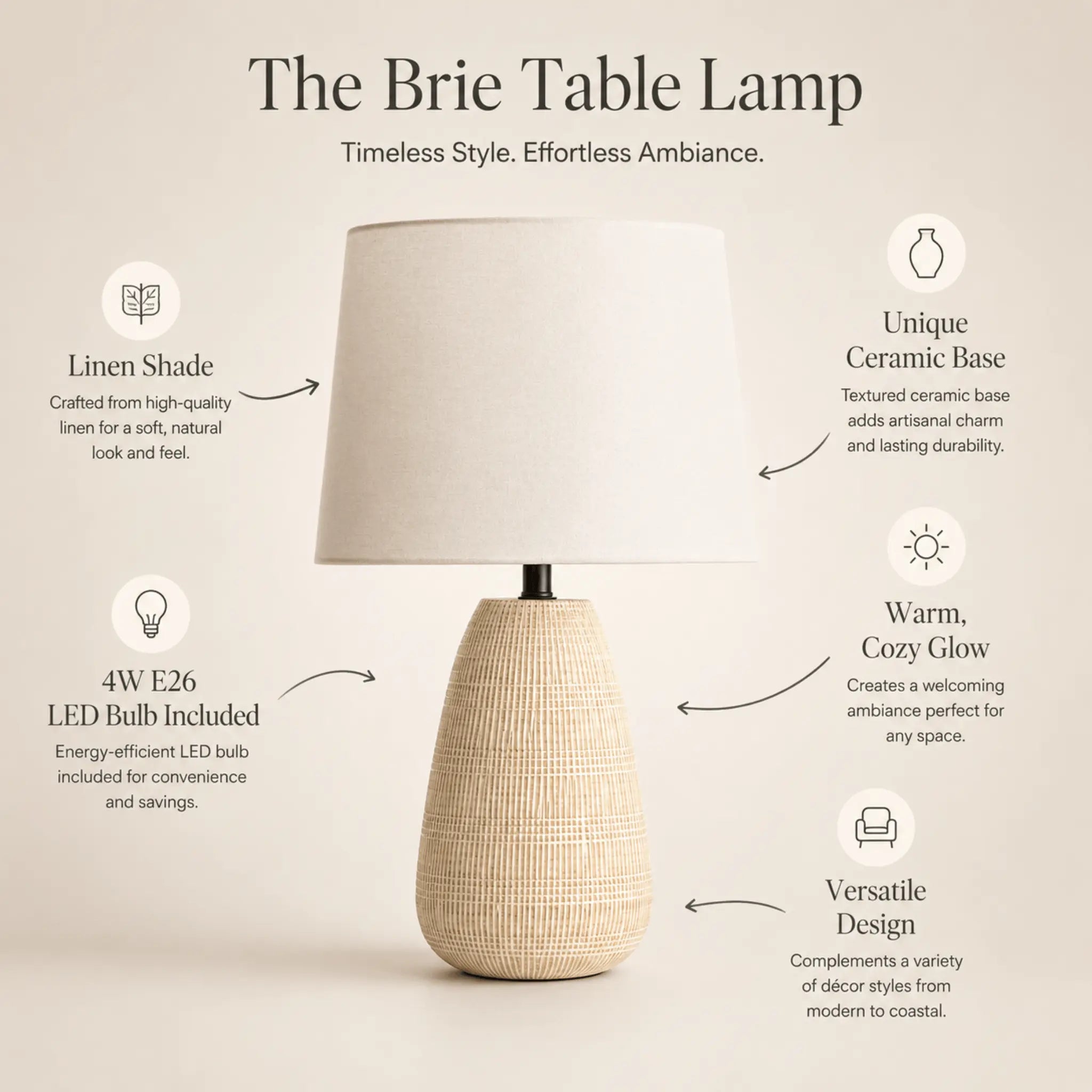The Quiet Glow Ceramic Table Lamp