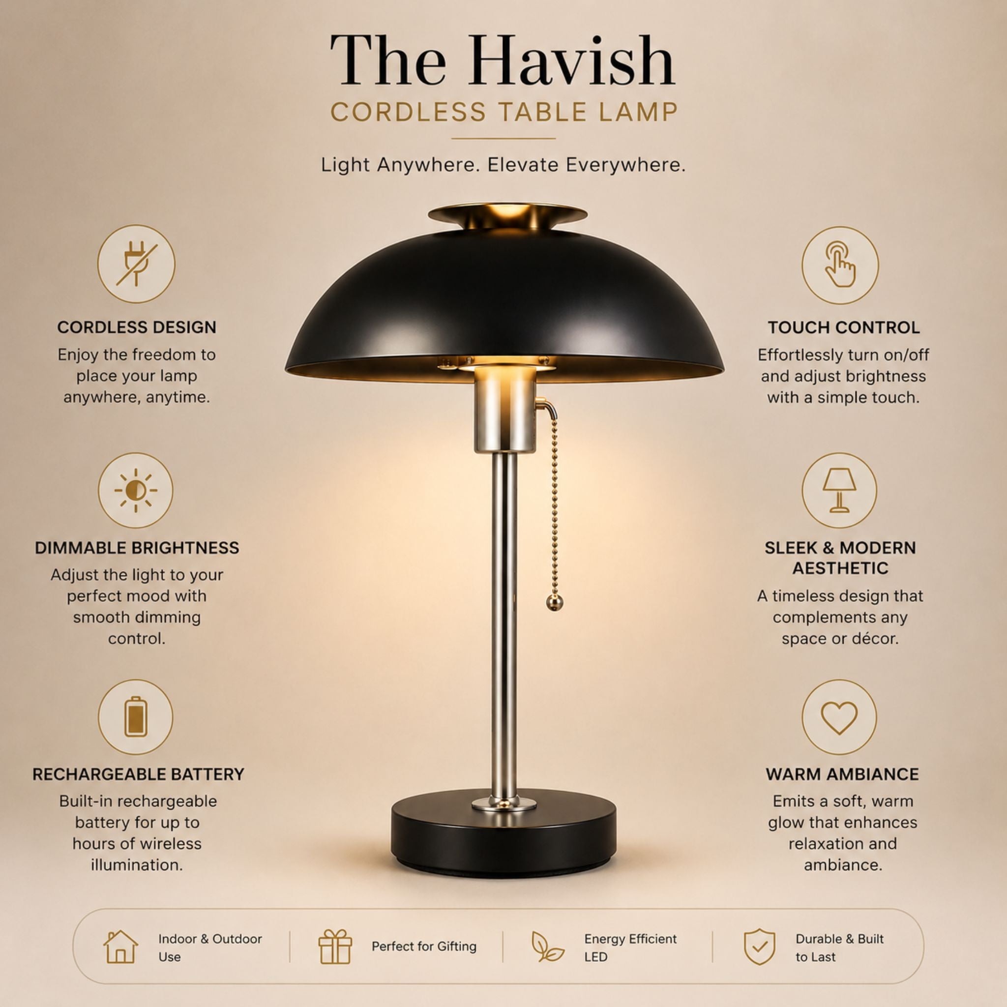 The Dinner Glow Cordless Lamp