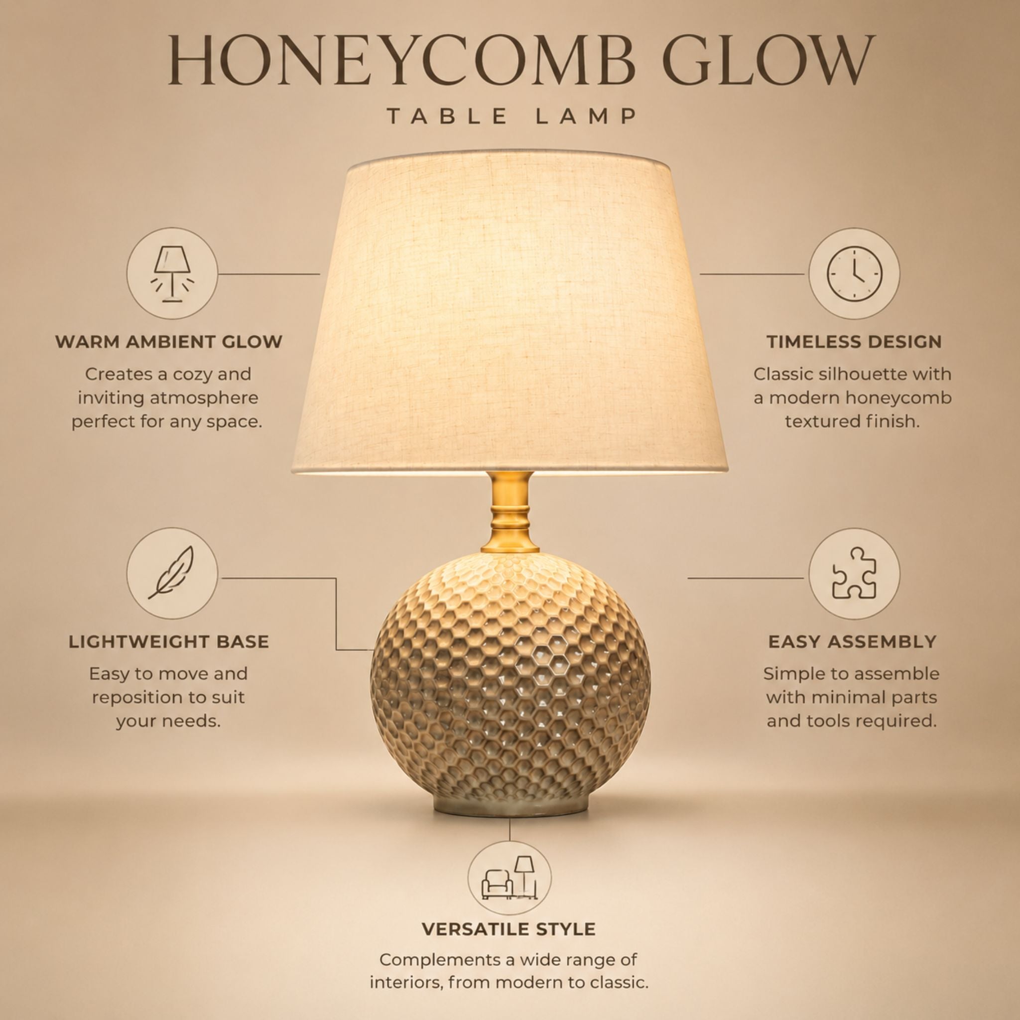 The Honeycomb Glow Table Lamp