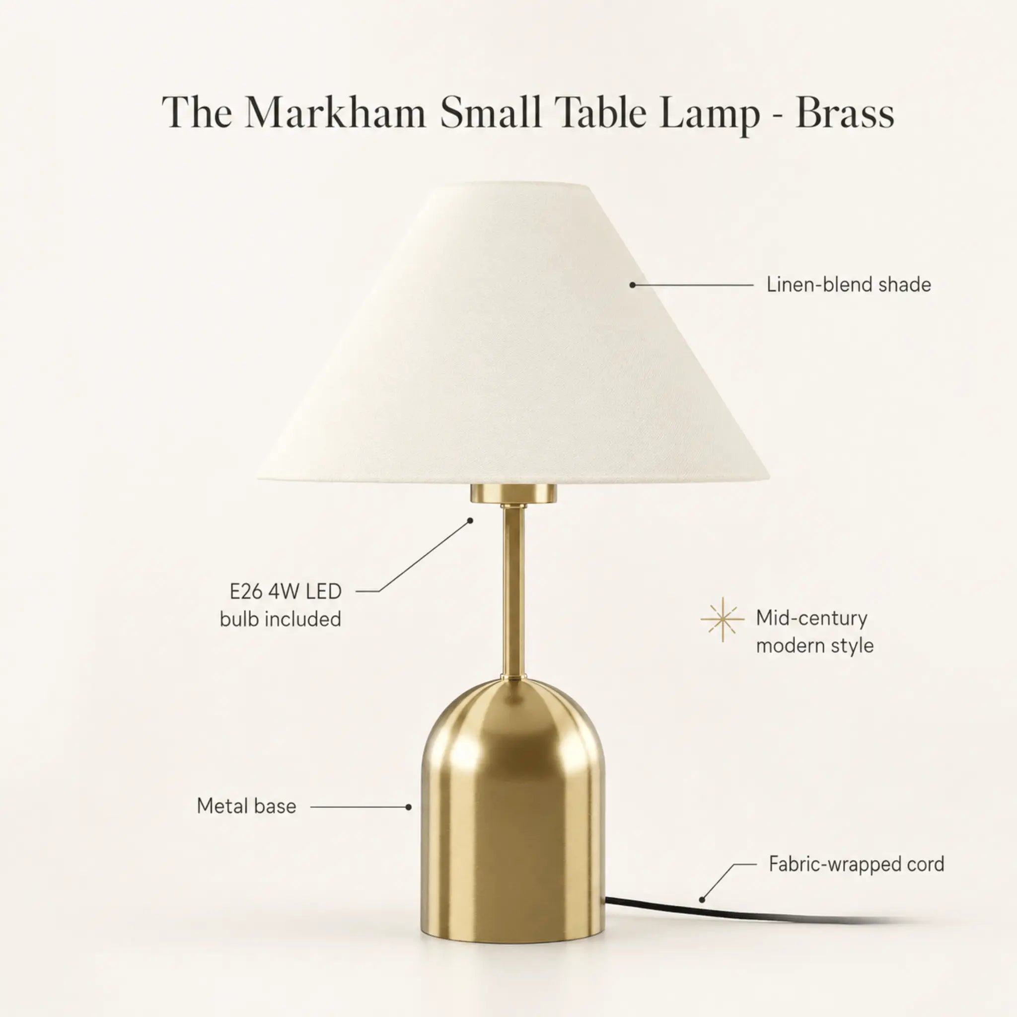 The Warm Glow Brass Table Lamp