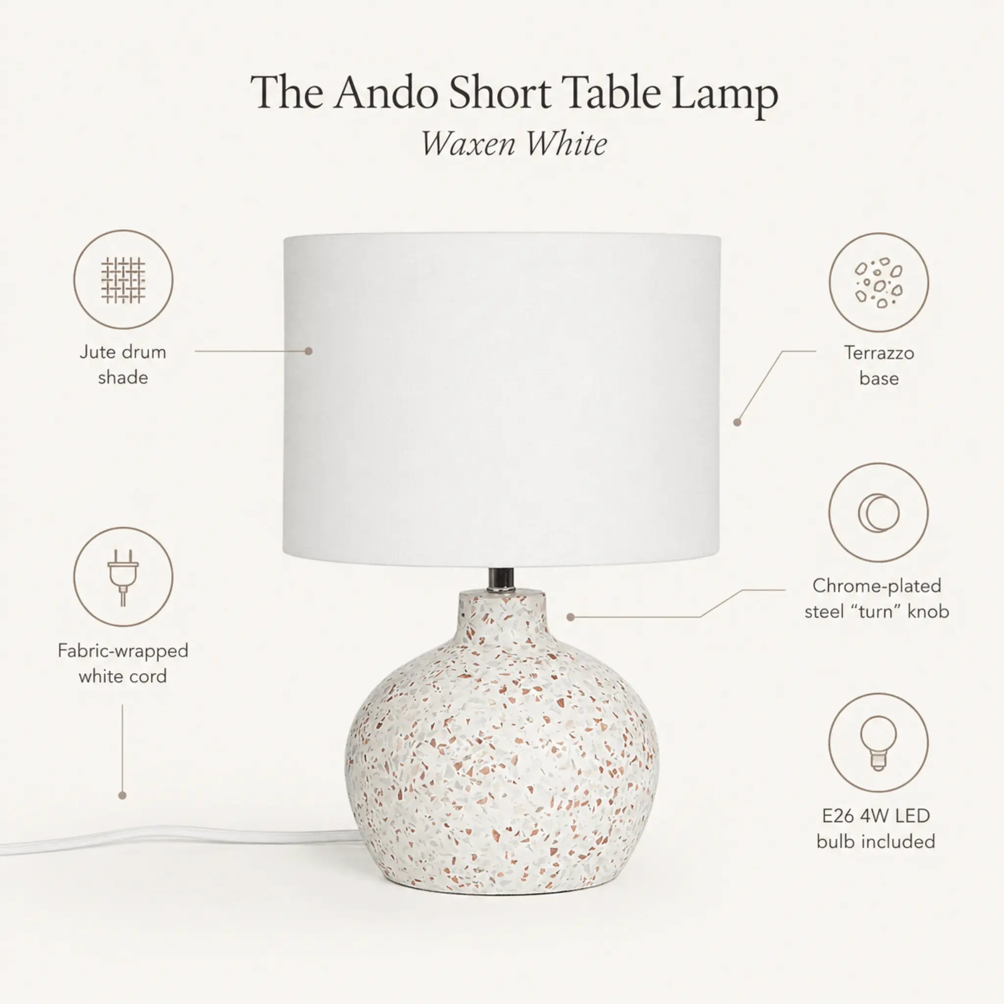 The Sculpted Terrazzo Table Lamp