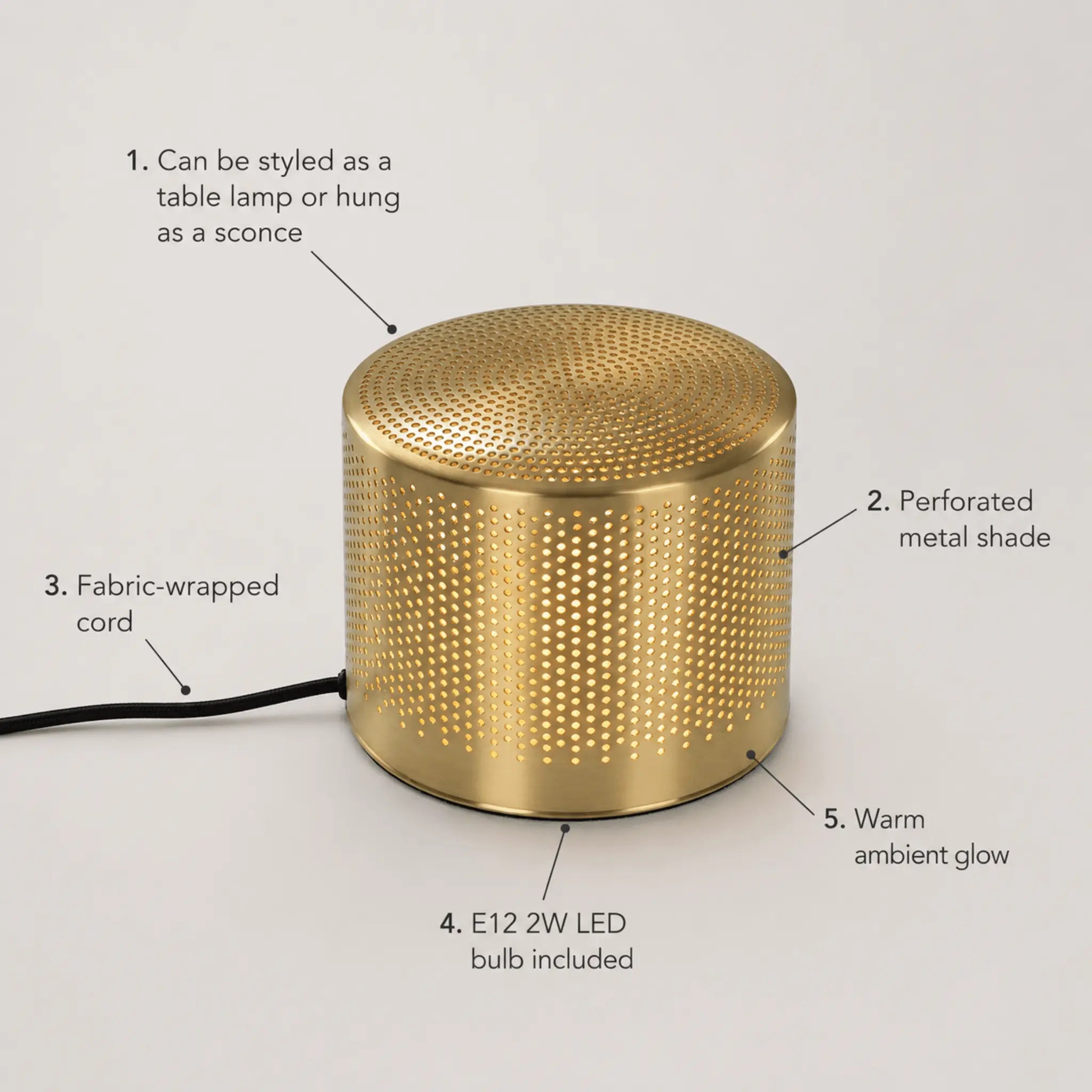 The Twinkle Brass Accent Lamp