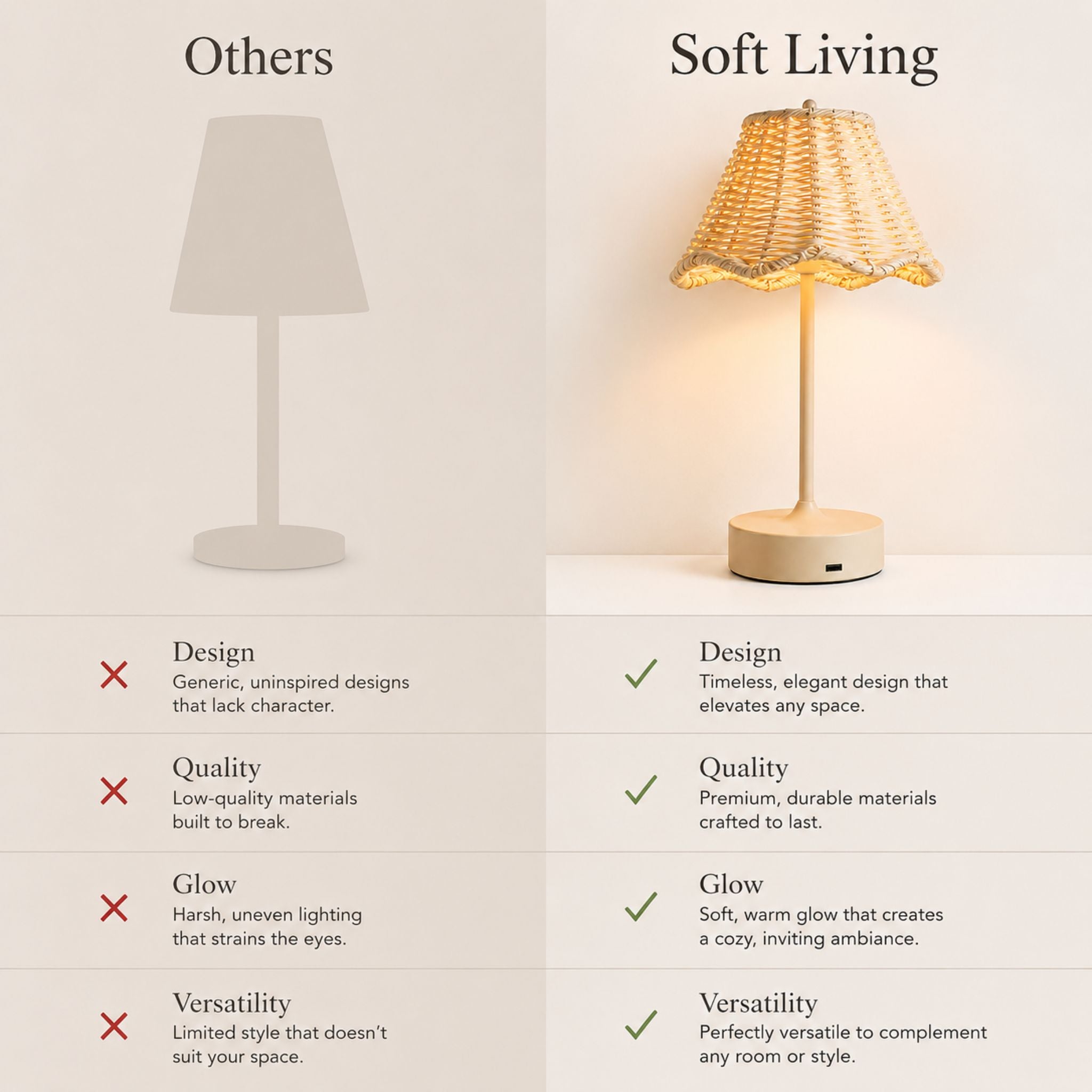 The Rattan Glow Table Lamp