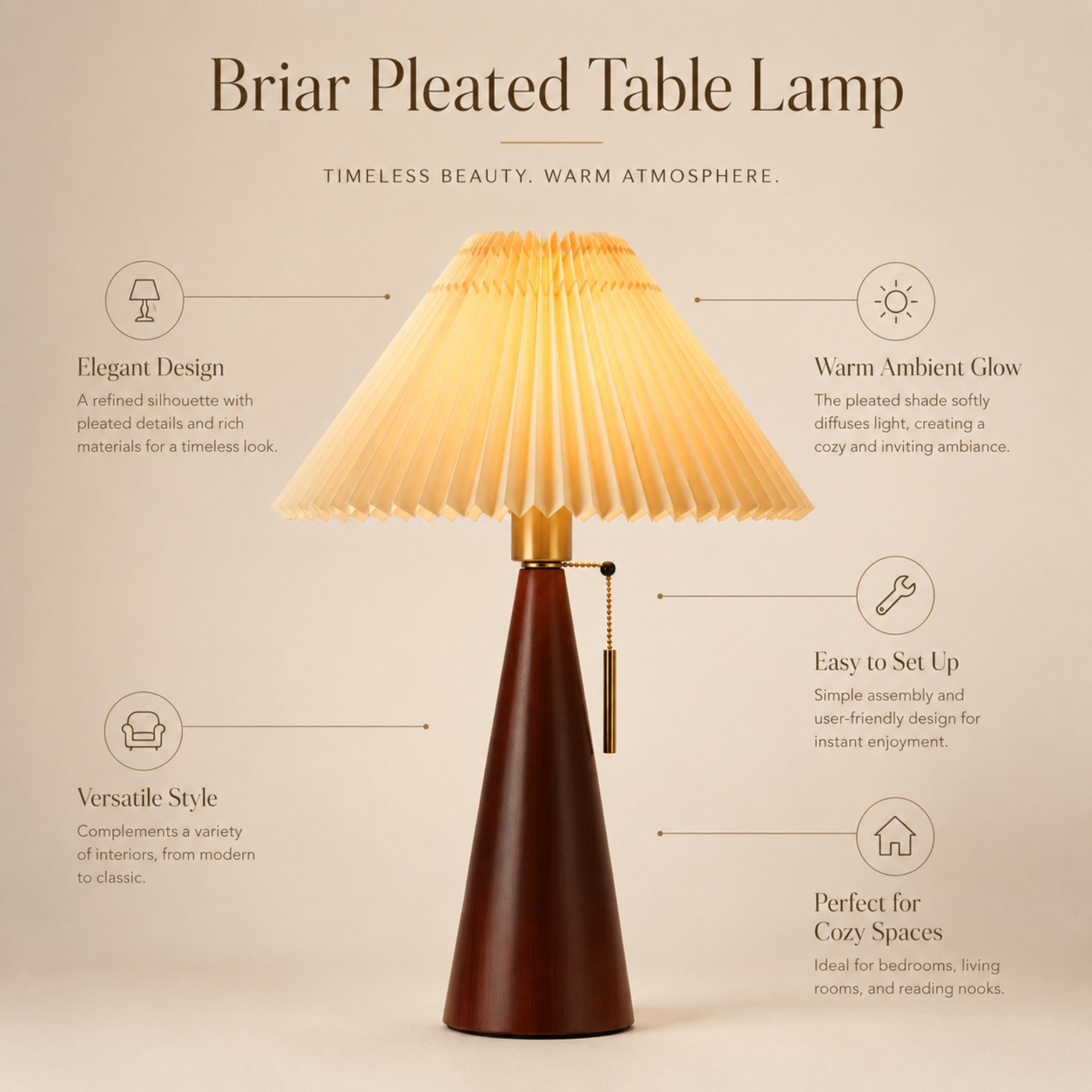 The Briar Pleated Table Lamp