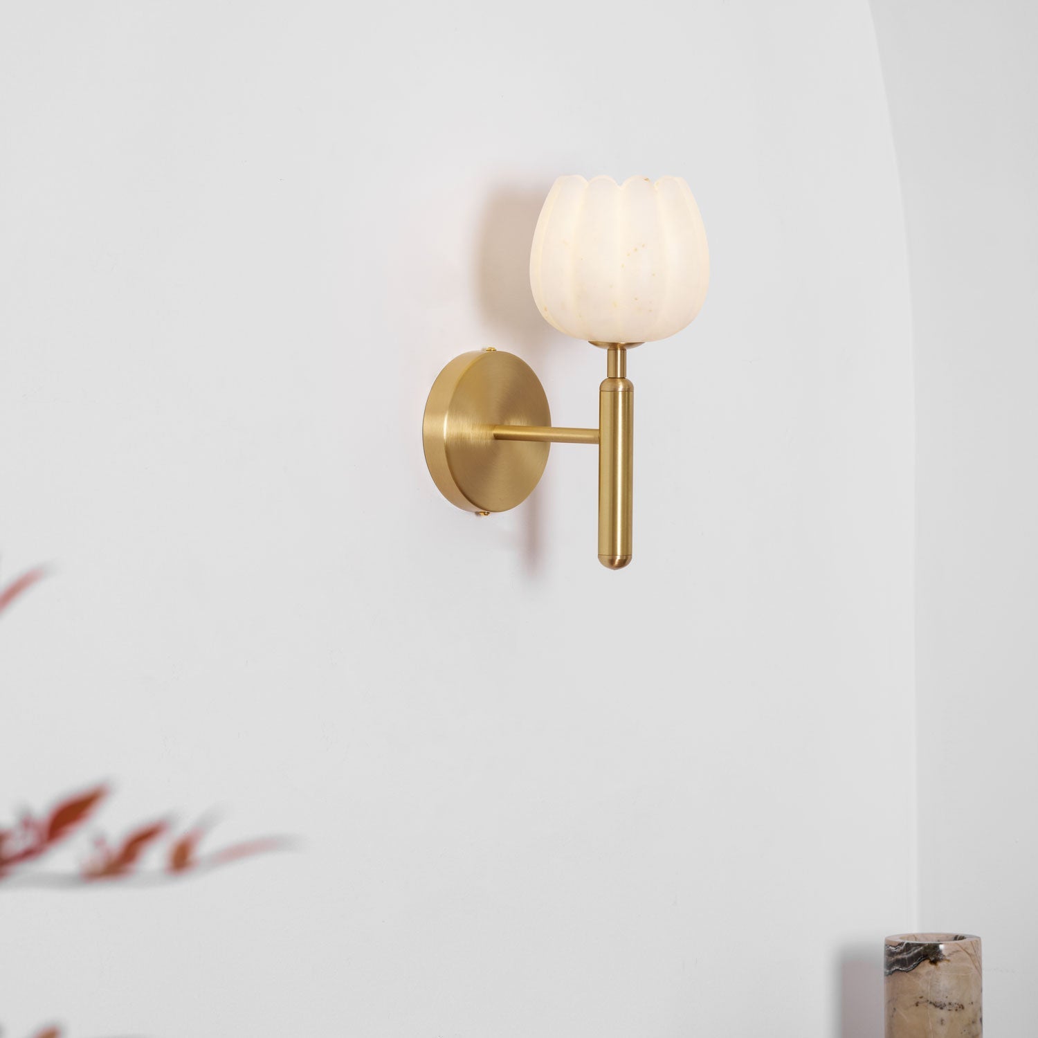 The Alabaster Bloom Wall Light