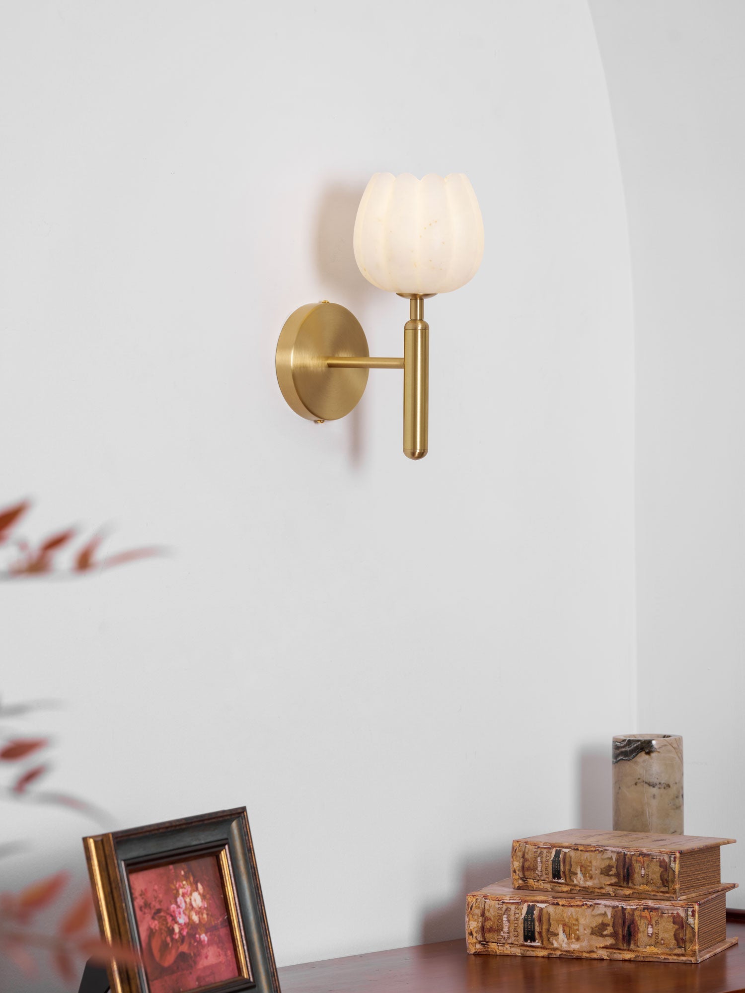The Alabaster Bloom Wall Light