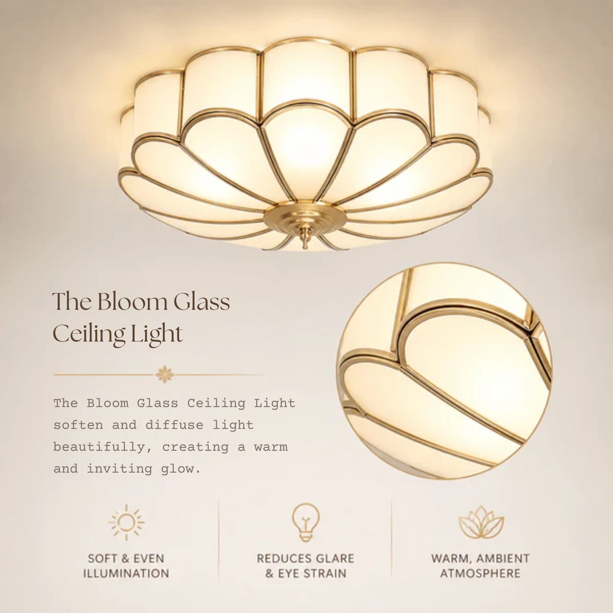 The Bloom Glass Ceiling Light