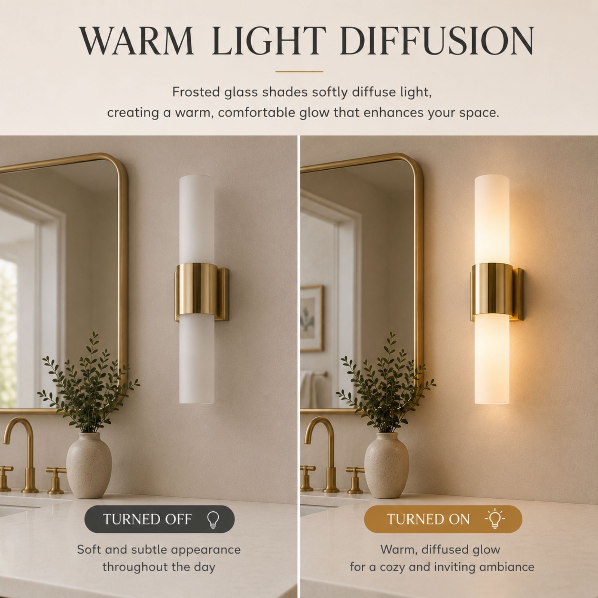 The Gilded Column Vanity Sconce