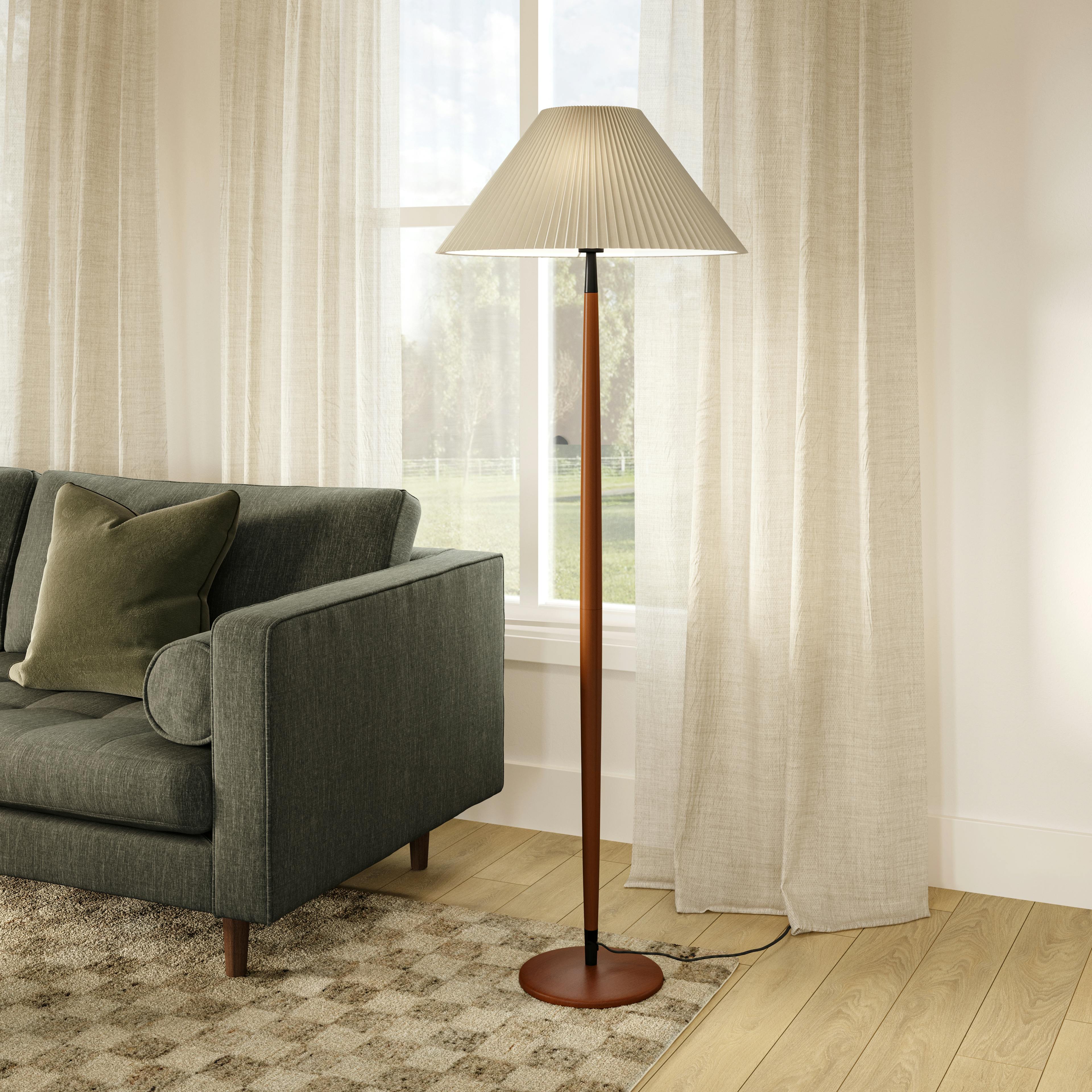 The Walnut Reading Nook Floor Lamp